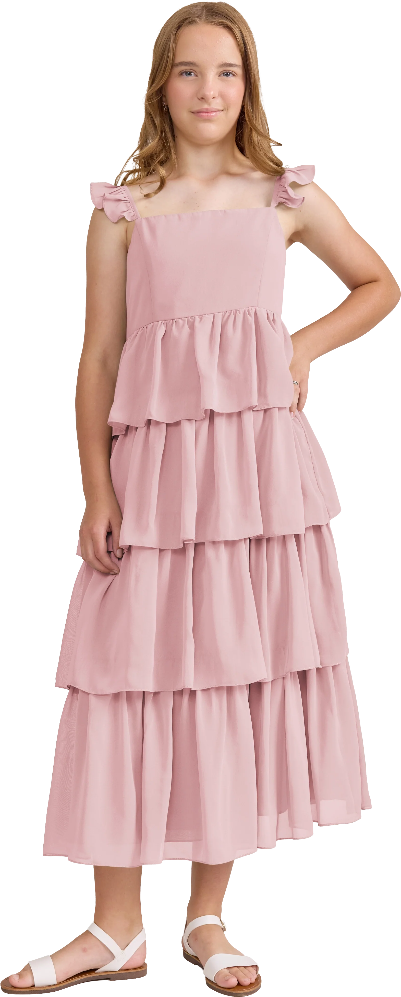 Juniors Poppy Chiffon Dress | Made To Order - Image 123
