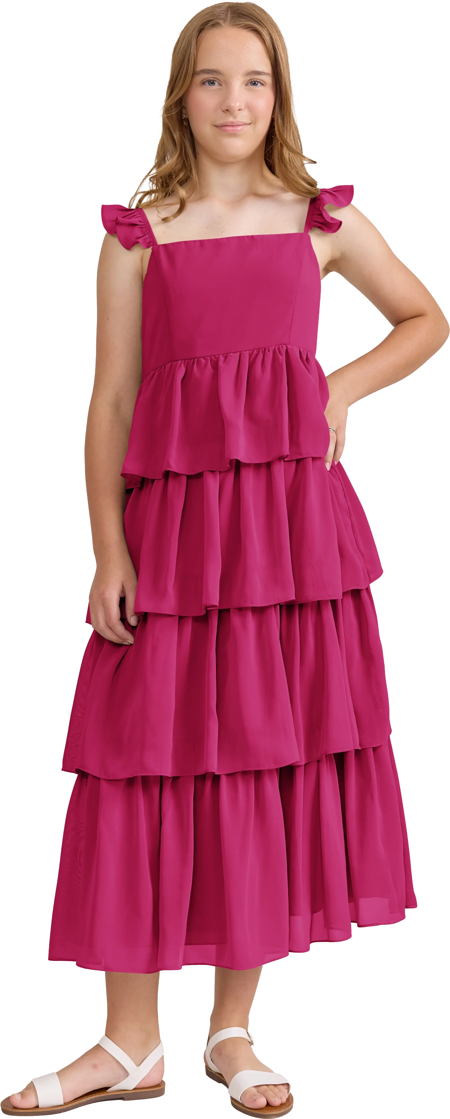 Juniors Poppy Chiffon Dress | Made To Order - Image 125