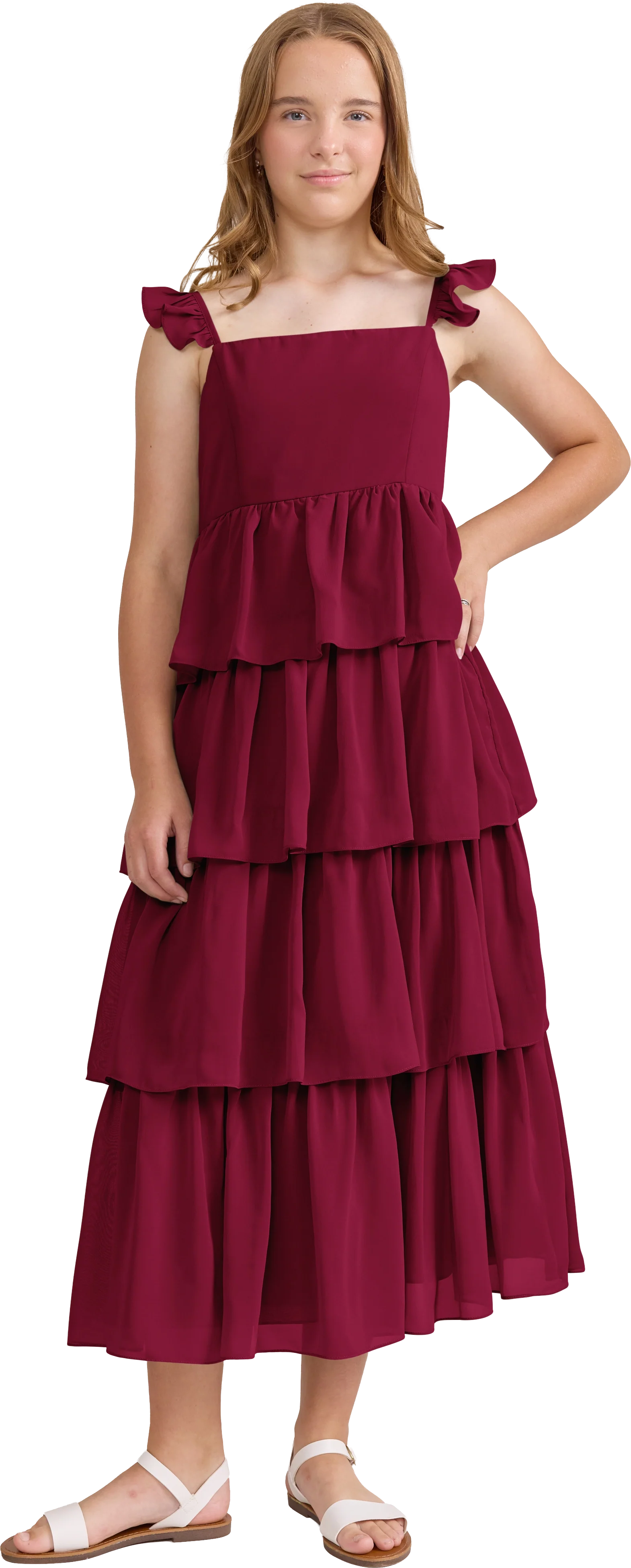 Juniors Poppy Chiffon Dress | Made To Order - Image 131