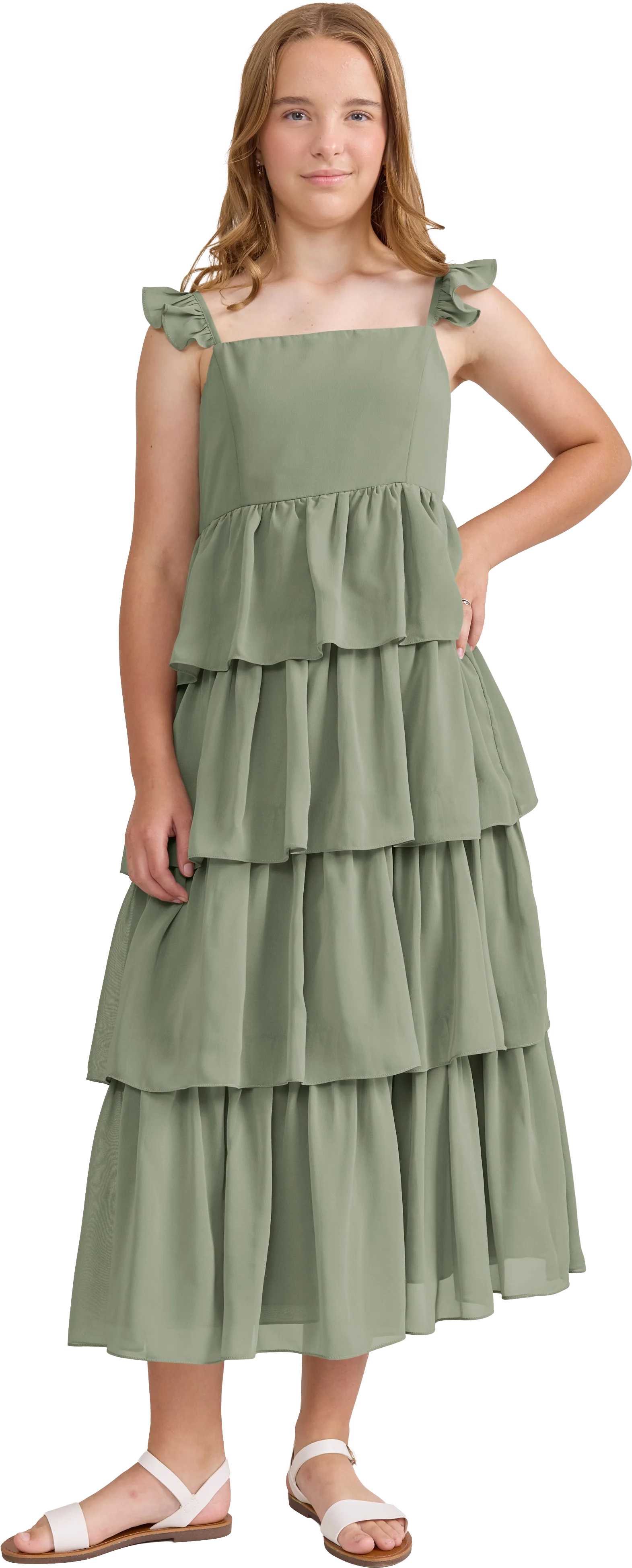 Juniors Poppy Chiffon Dress | Made To Order - Image 132
