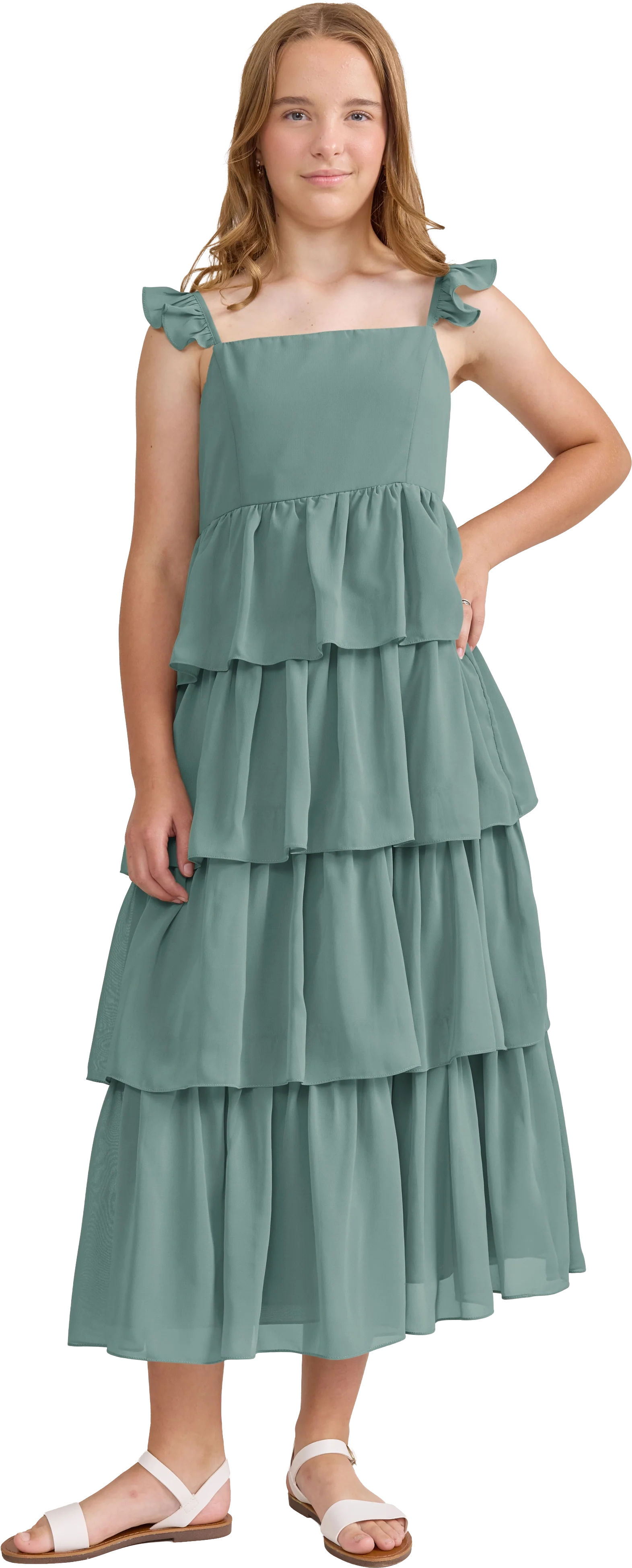 Juniors Poppy Chiffon Dress | Made To Order - Image 133