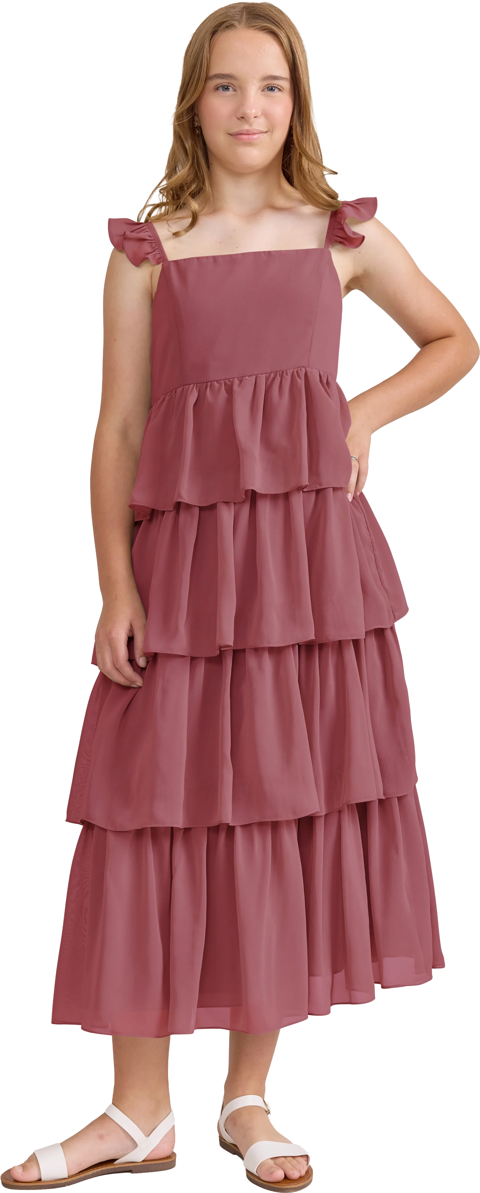 Juniors Poppy Chiffon Dress | Made To Order - Image 135