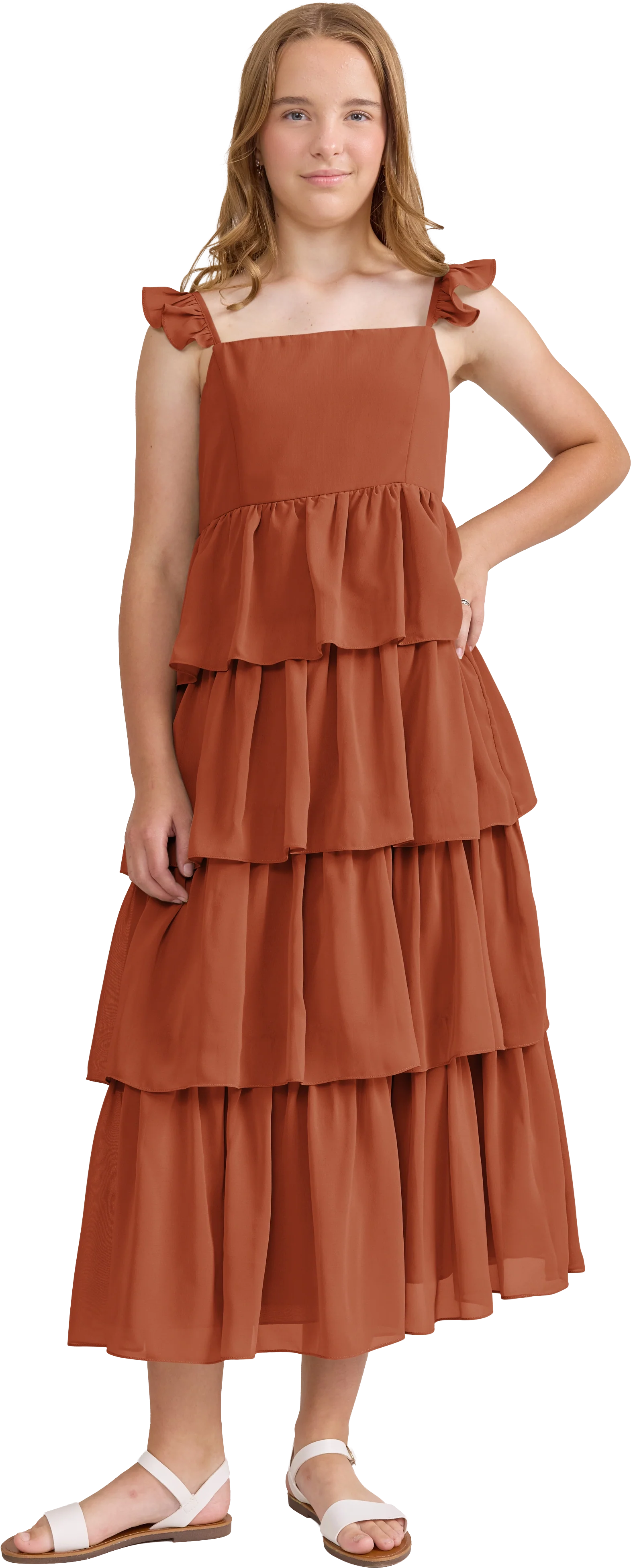 Juniors Poppy Chiffon Dress | Made To Order - Image 136