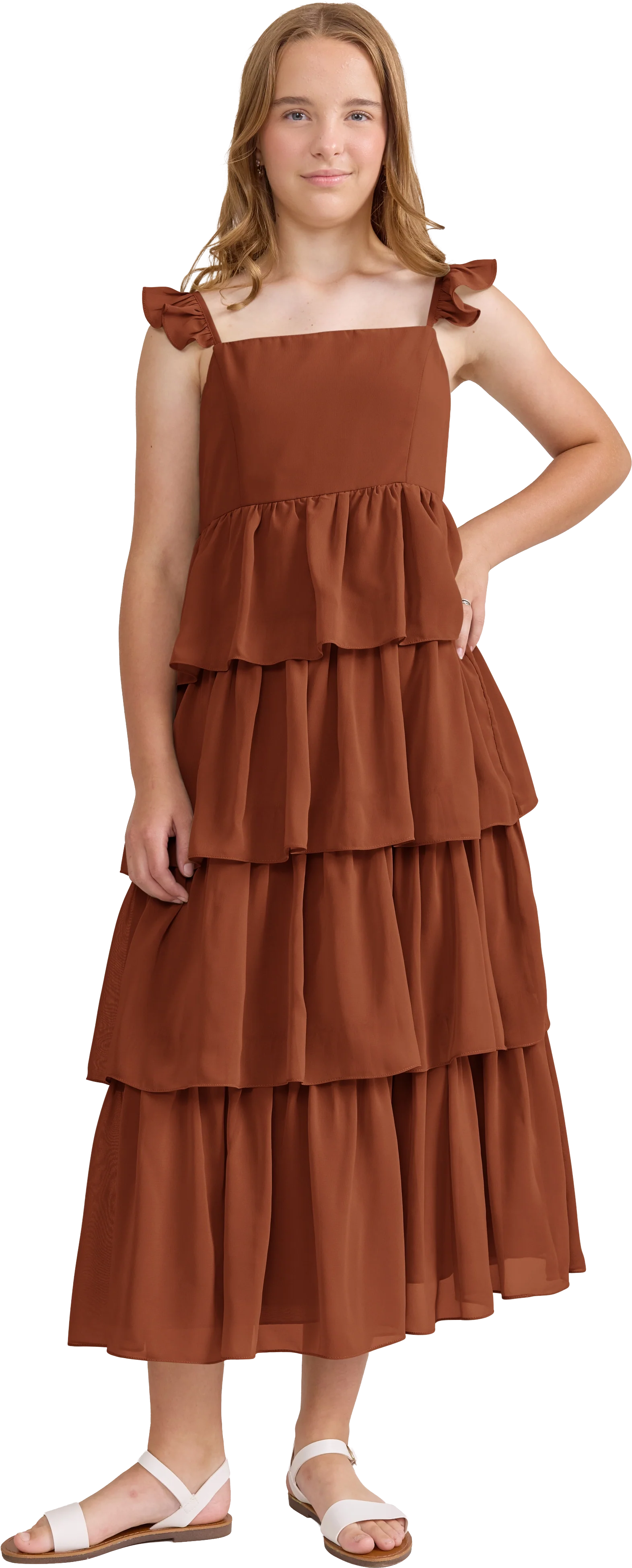 Juniors Poppy Chiffon Dress | Made To Order - Image 137