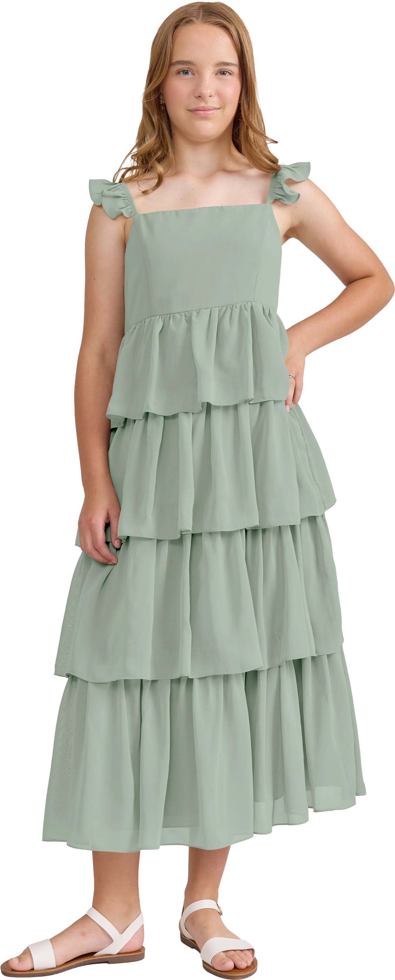 Juniors Poppy Chiffon Dress | Made To Order - Image 138