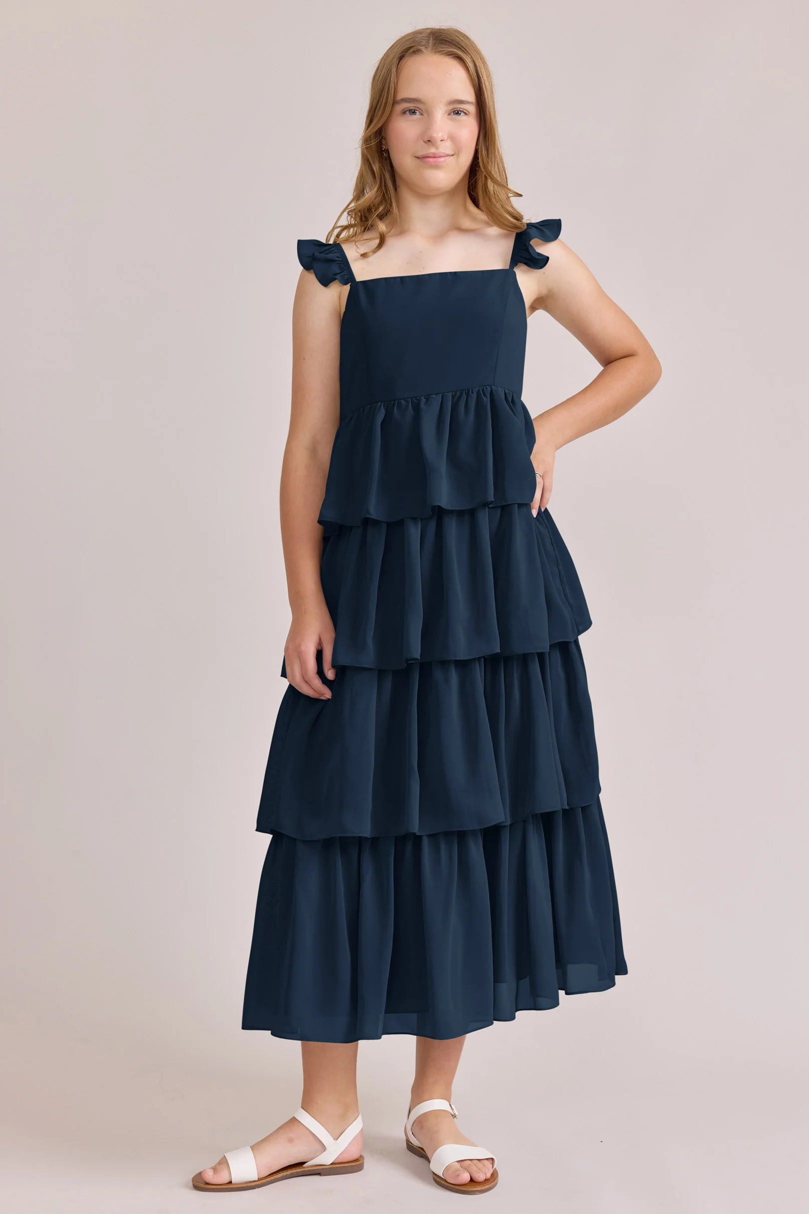 Juniors Poppy Chiffon Dress | Made To Order - Image 24