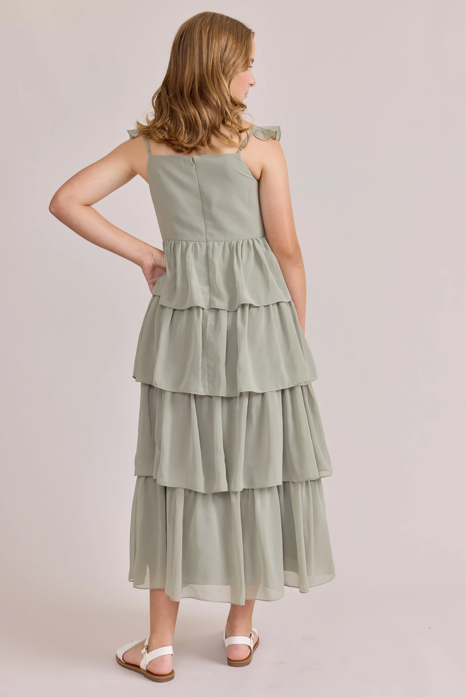 Juniors Poppy Chiffon Dress | Made To Order - Image 3