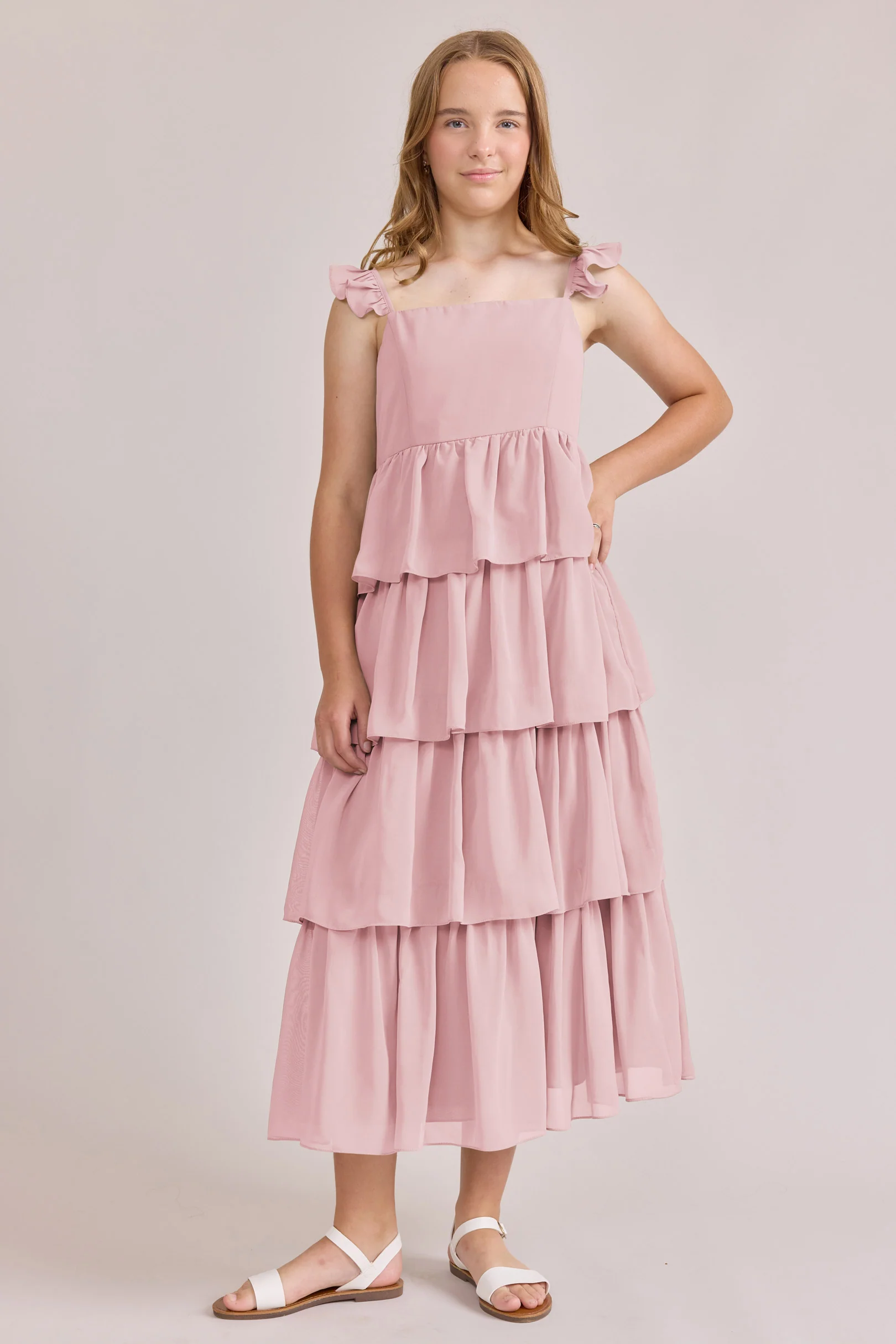 Juniors Poppy Chiffon Dress | Made To Order - Image 48
