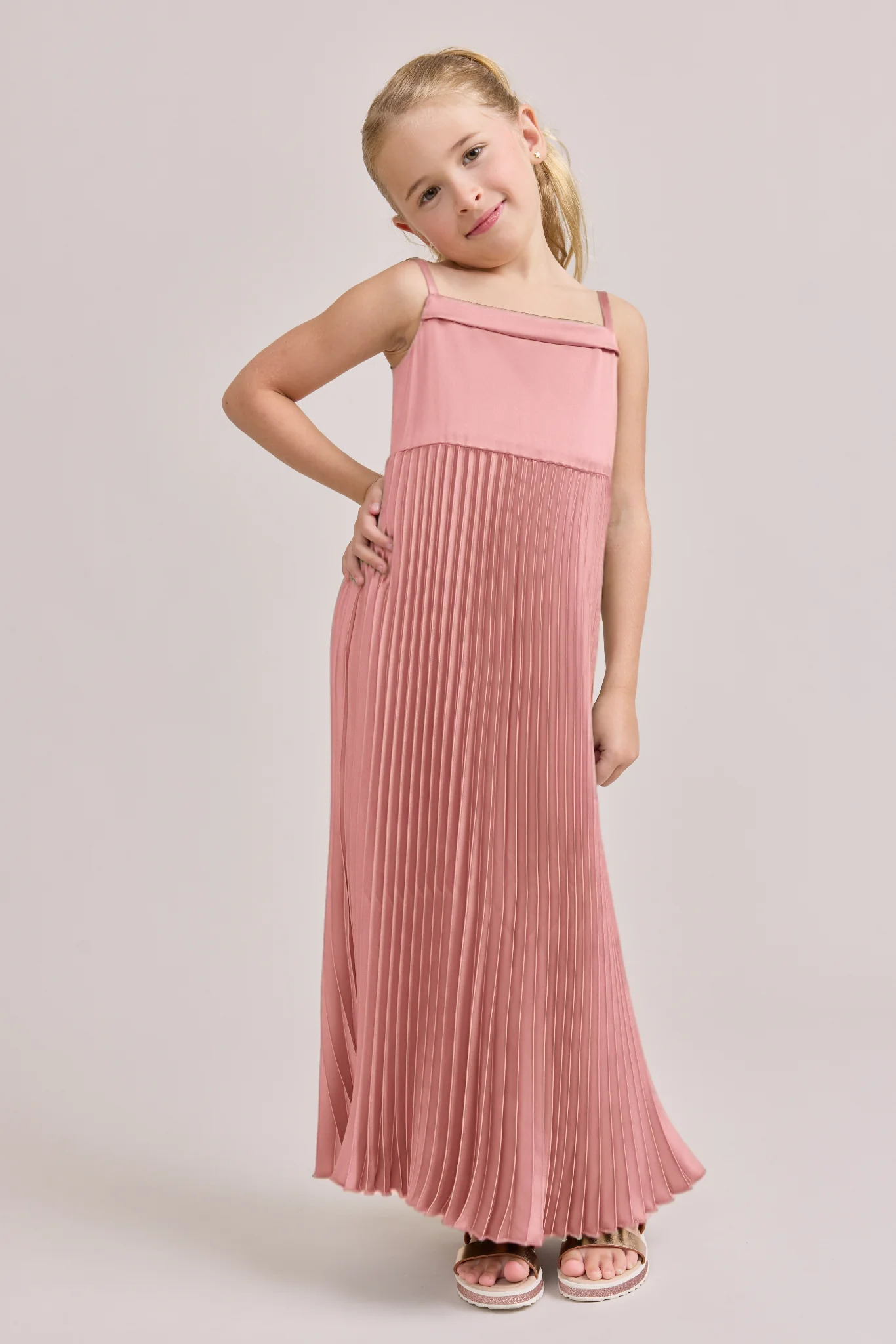 Juniors Saylor Satin Pleated Dress | Made To Order - Image 13