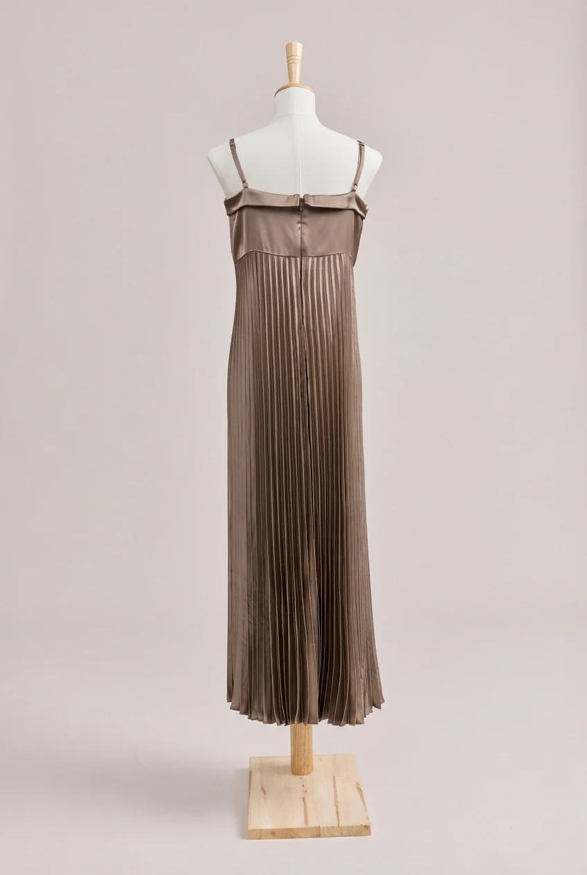 Juniors Saylor Satin Pleated Dress | Made To Order - Image 58