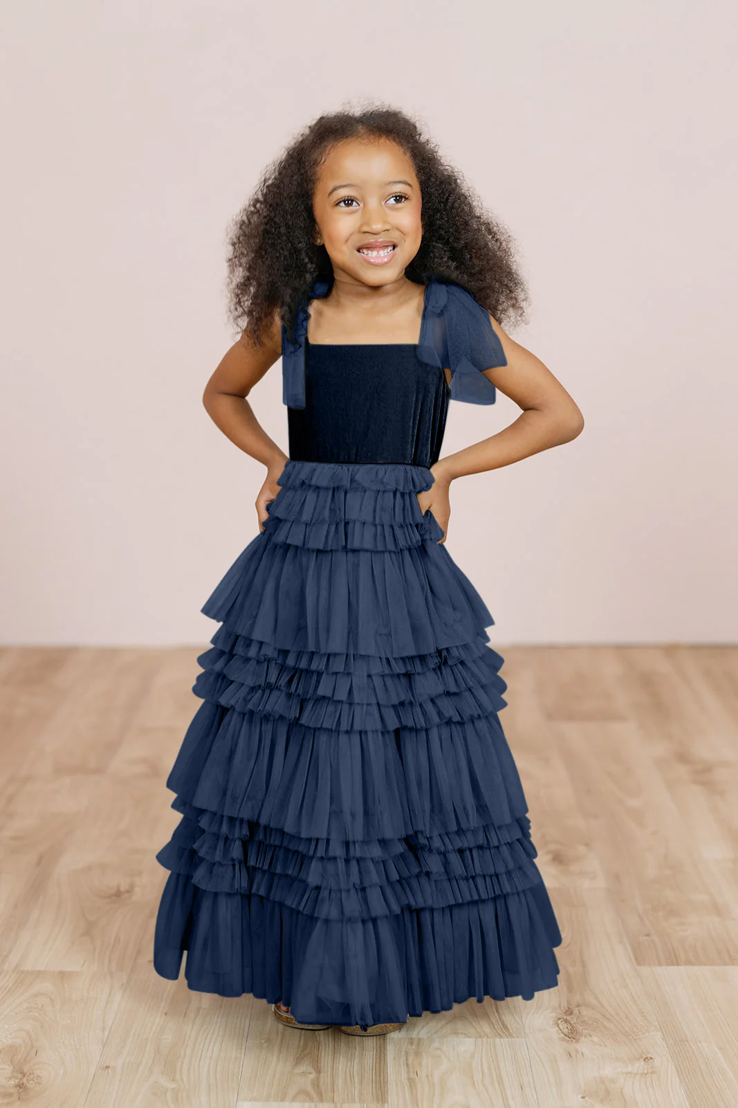 Juniors Tallulah Velvet + Tulle Dress | Made To Order - Image 11