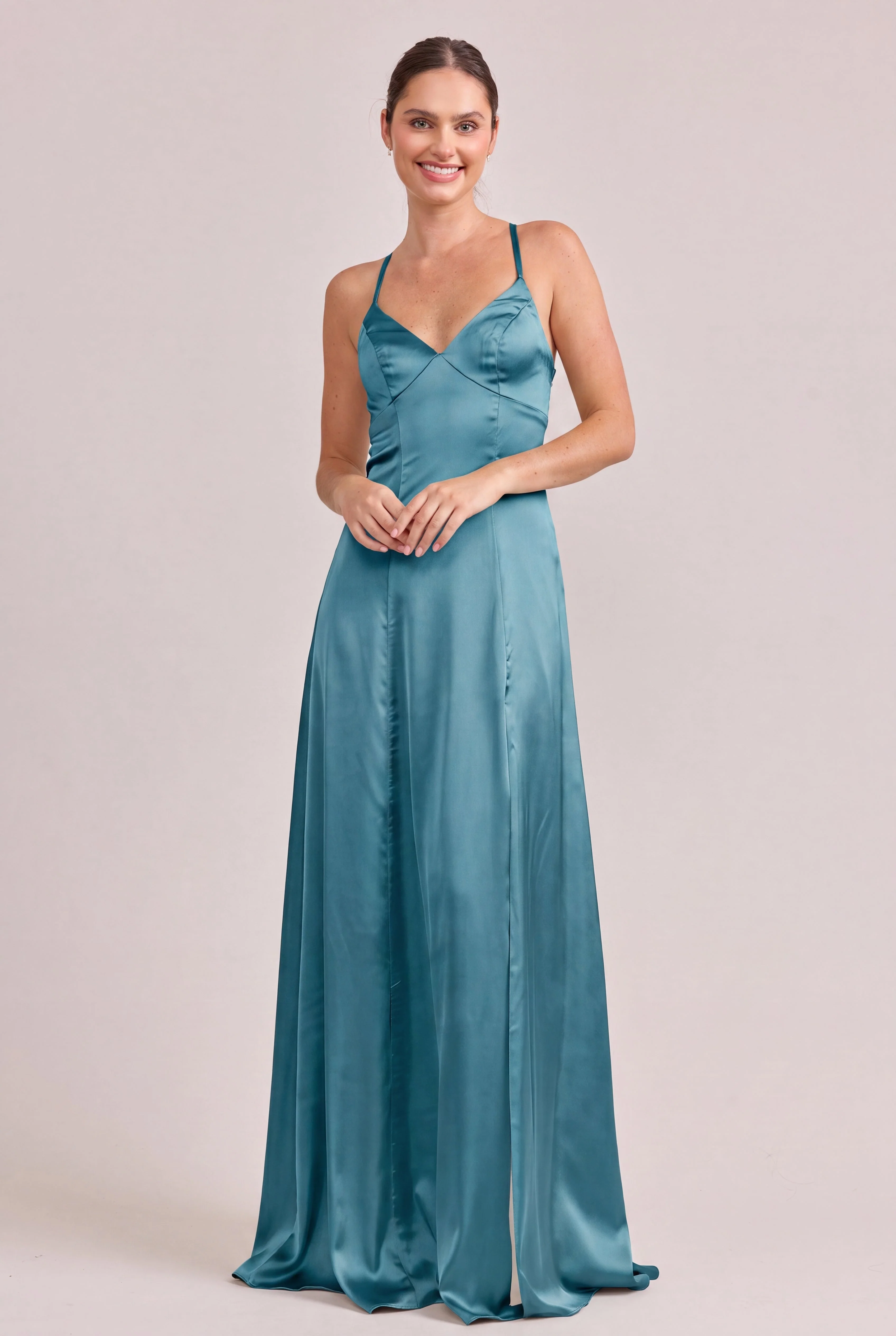 Karsyn Satin Dress | Made To Order - Image 225
