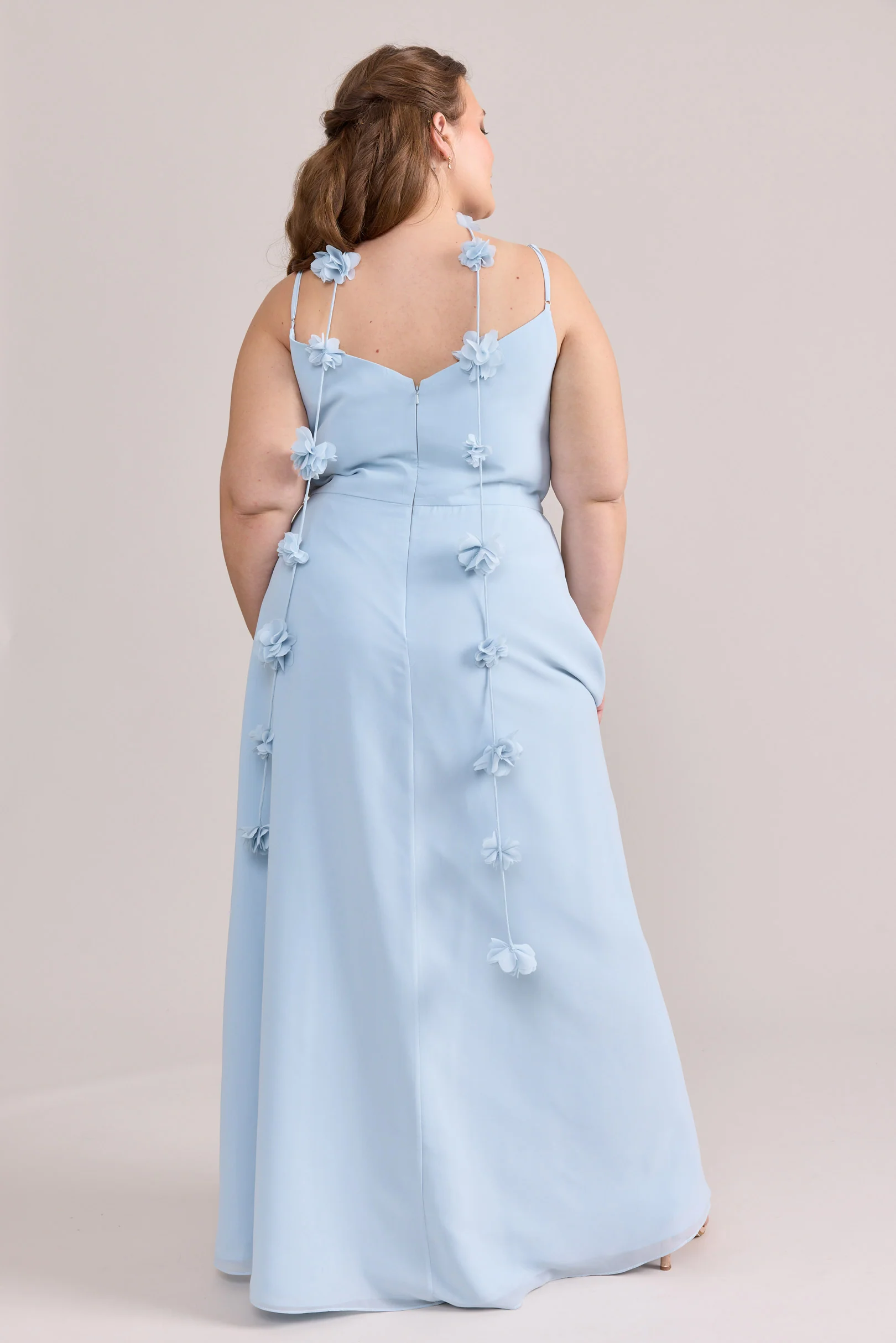 Kate Chiffon Dress | Ready To Ship | Sky Blue - Image 5