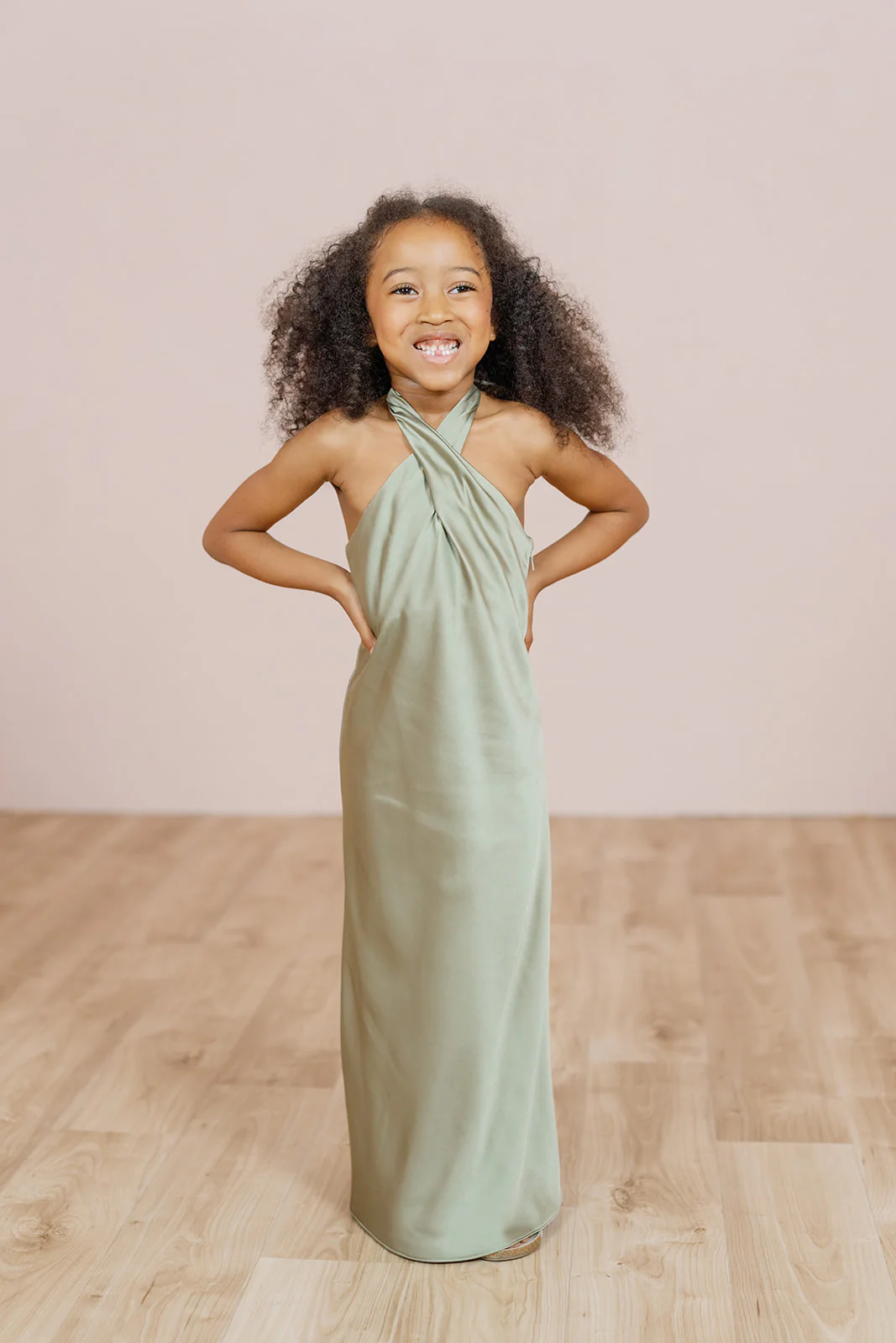 Kids Athena Satin Dress | Made To Order