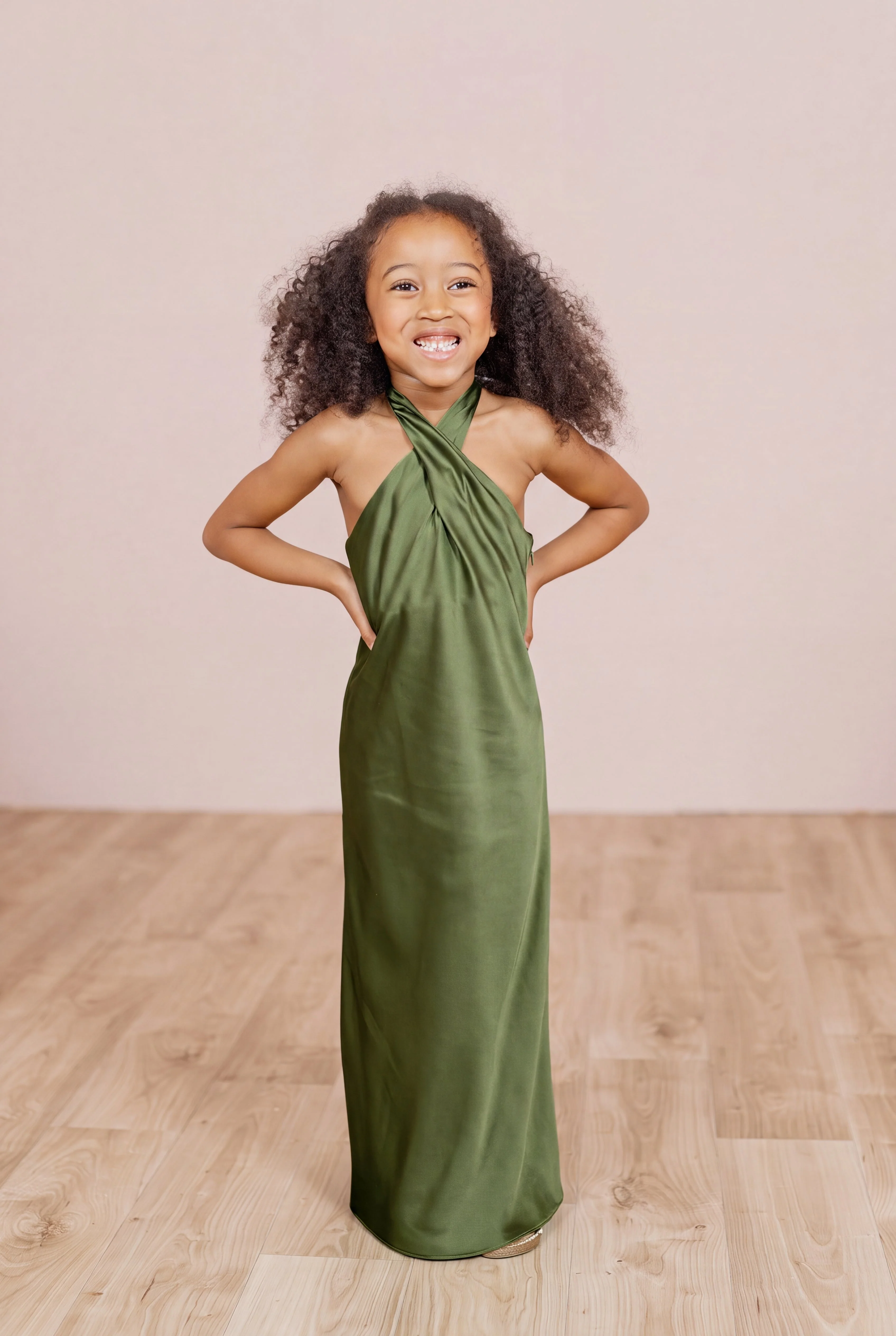 Kids Athena Satin Dress | Made To Order - Image 67