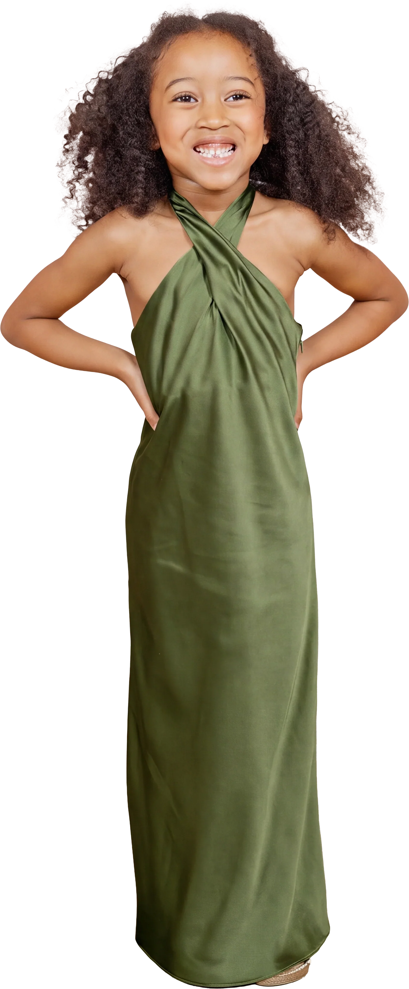 Kids Athena Satin Dress | Made To Order - Image 70