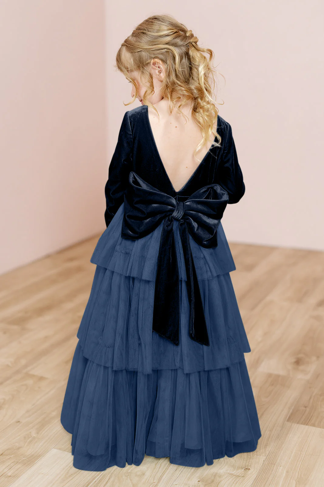 Kids Dottie Velvet + Tulle Dress | Made To Order - Image 19
