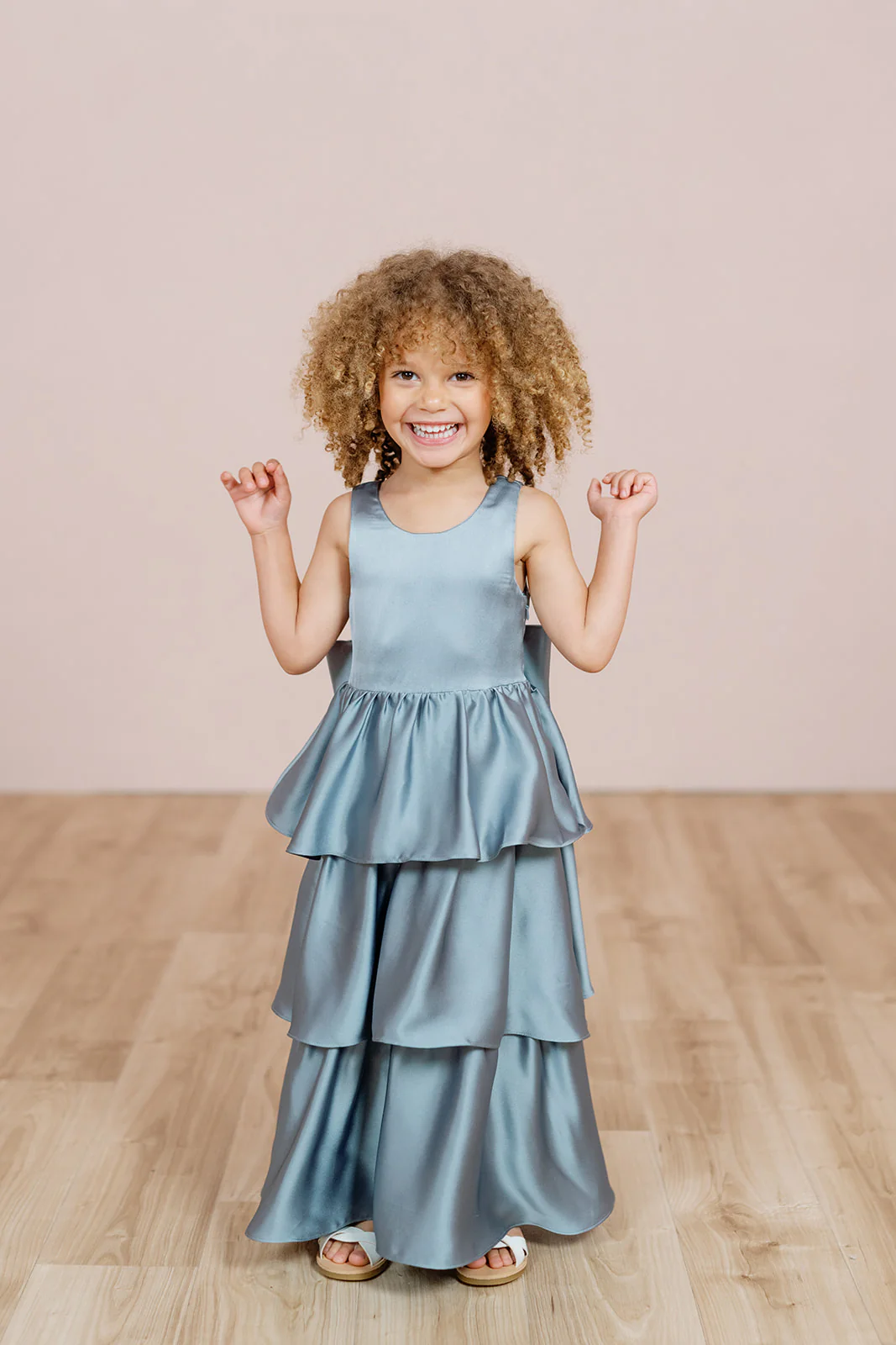 Kids Georgia Satin Dress | Made To Order