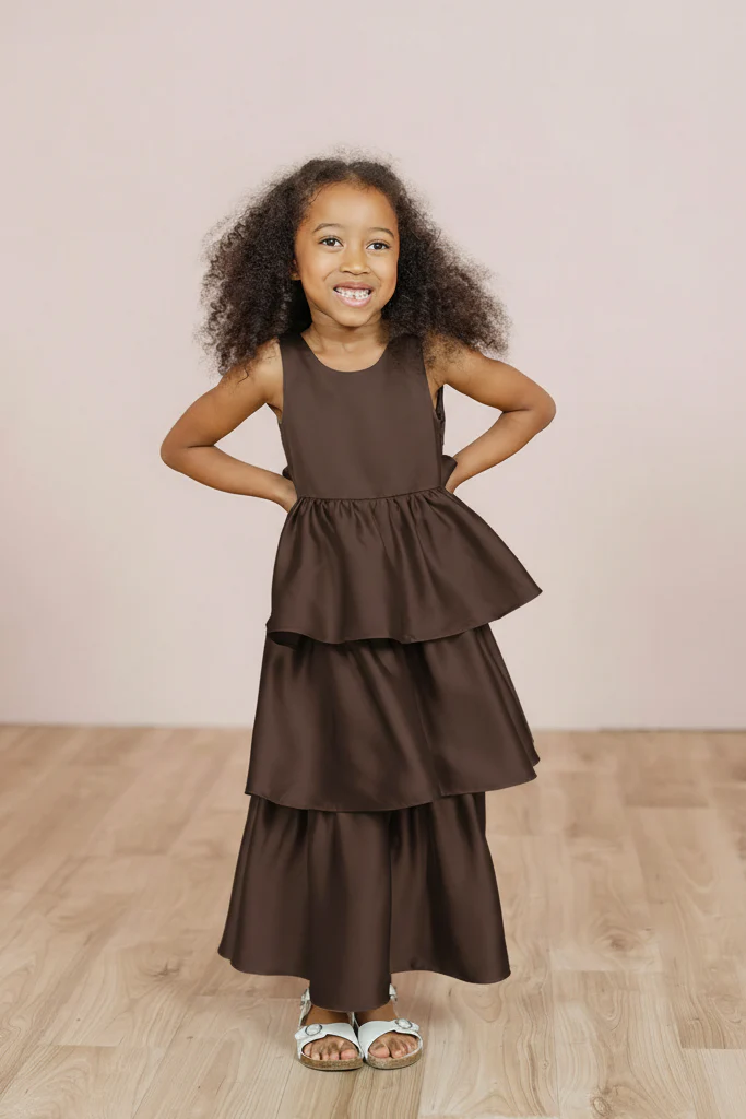 Kids Georgia Satin Dress | Made To Order - Image 111