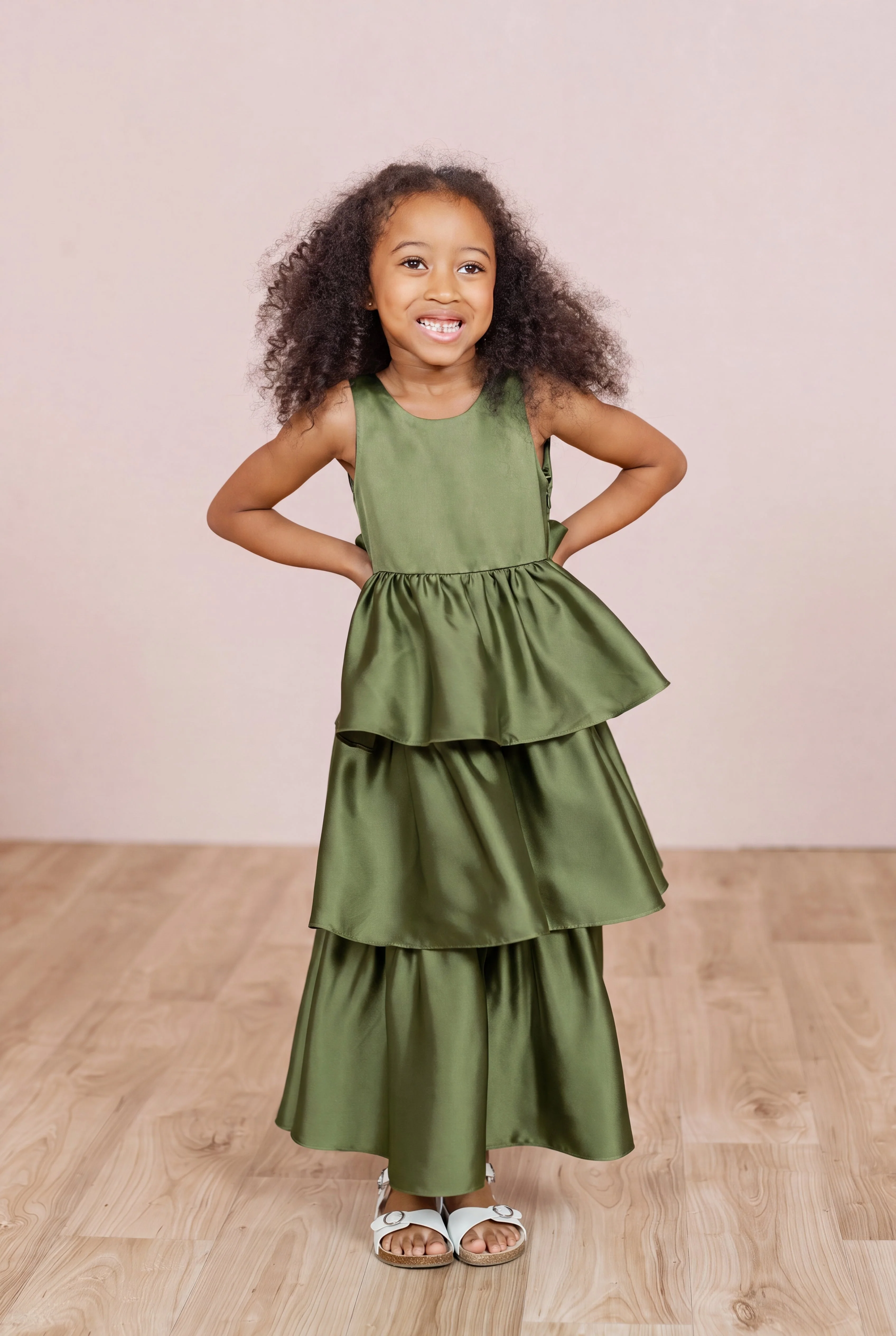 Kids Georgia Satin Dress | Made To Order - Image 117