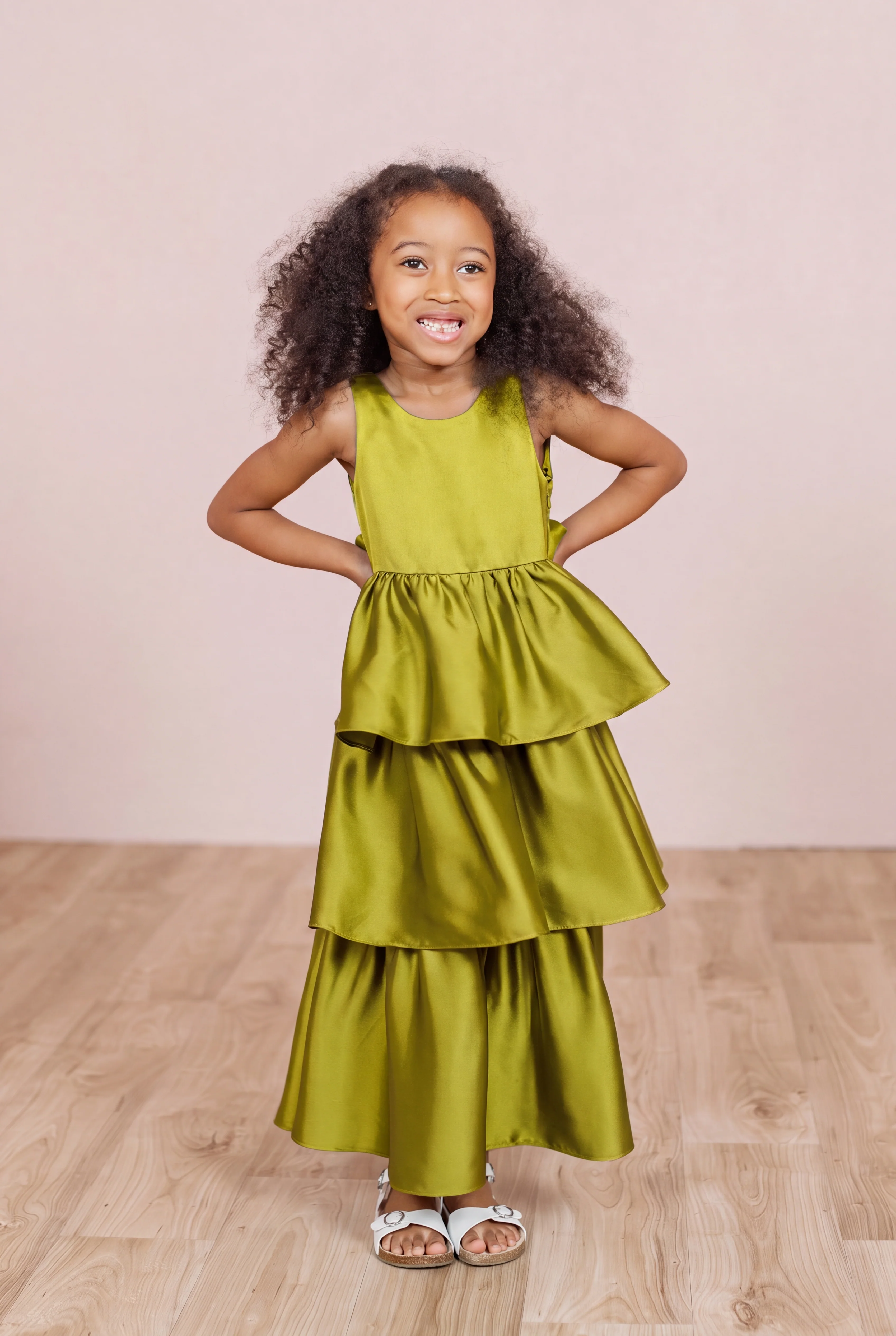 Kids Georgia Satin Dress | Made To Order - Image 120
