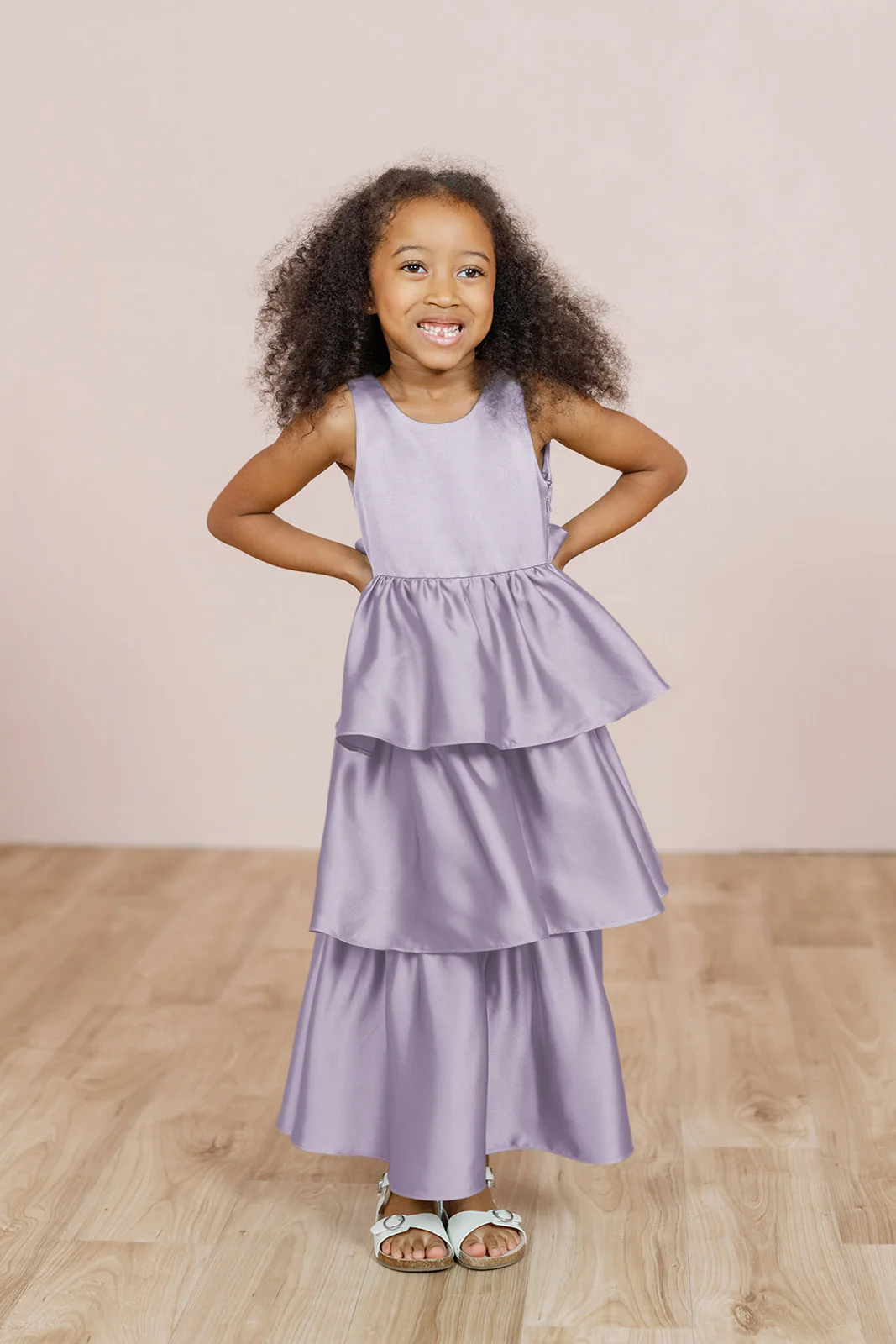 Kids Georgia Satin Dress | Made To Order - Image 49