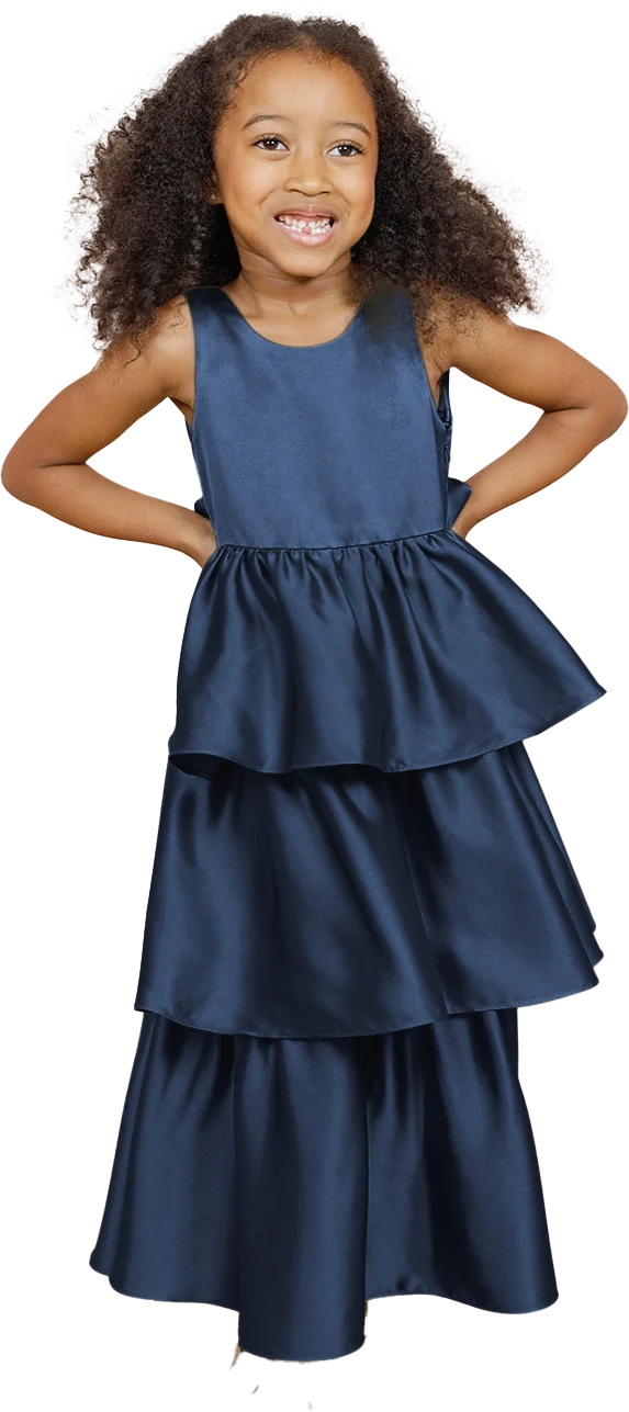 Kids Georgia Satin Dress | Made To Order - Image 87