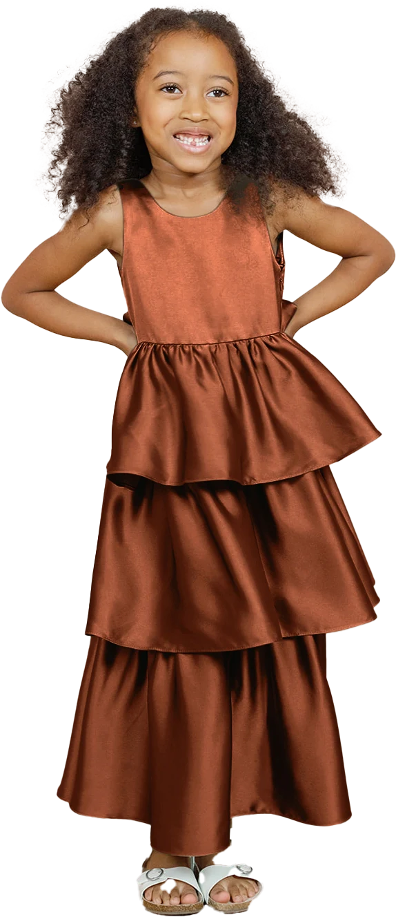 Kids Georgia Satin Dress | Made To Order - Image 98
