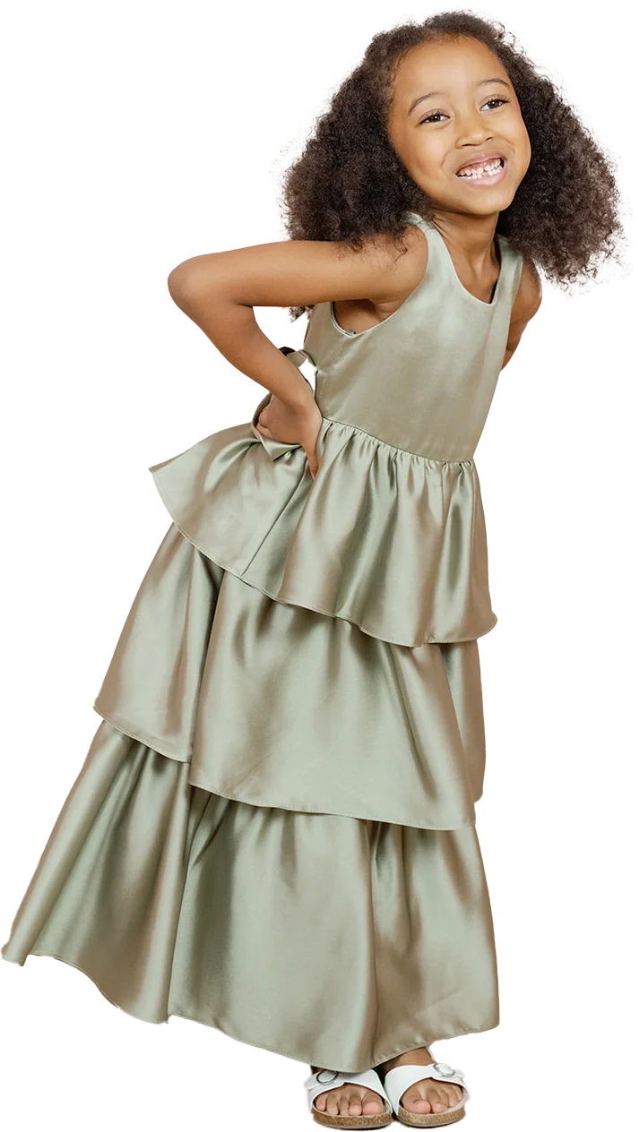 Kids Georgia Satin Dress | Made To Order - Image 99