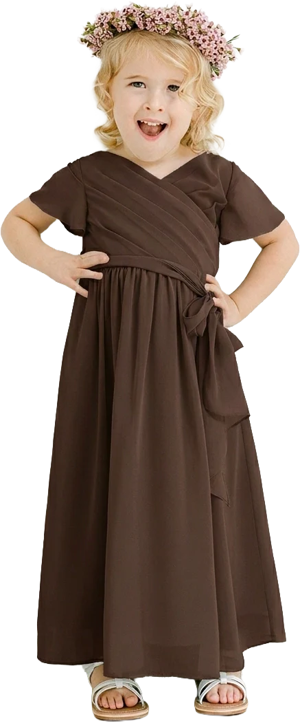 Kids Harper Chiffon Faux Wrap Dress | Made To Order - Image 131