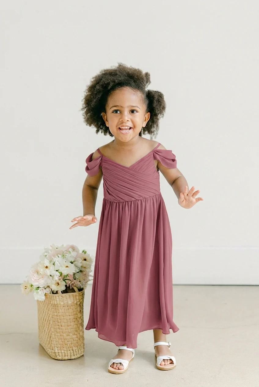 Kids Lily Chiffon Dress | Made To Order - Image 45