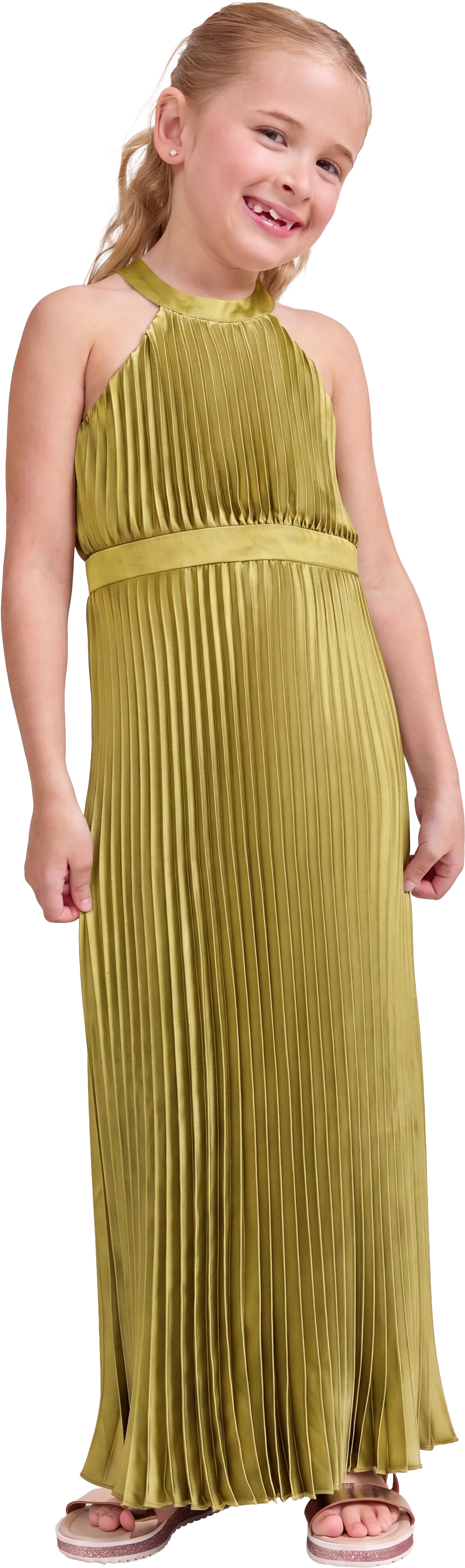 Kids Mazie Satin Pleated Dress | Made To Order - Image 119