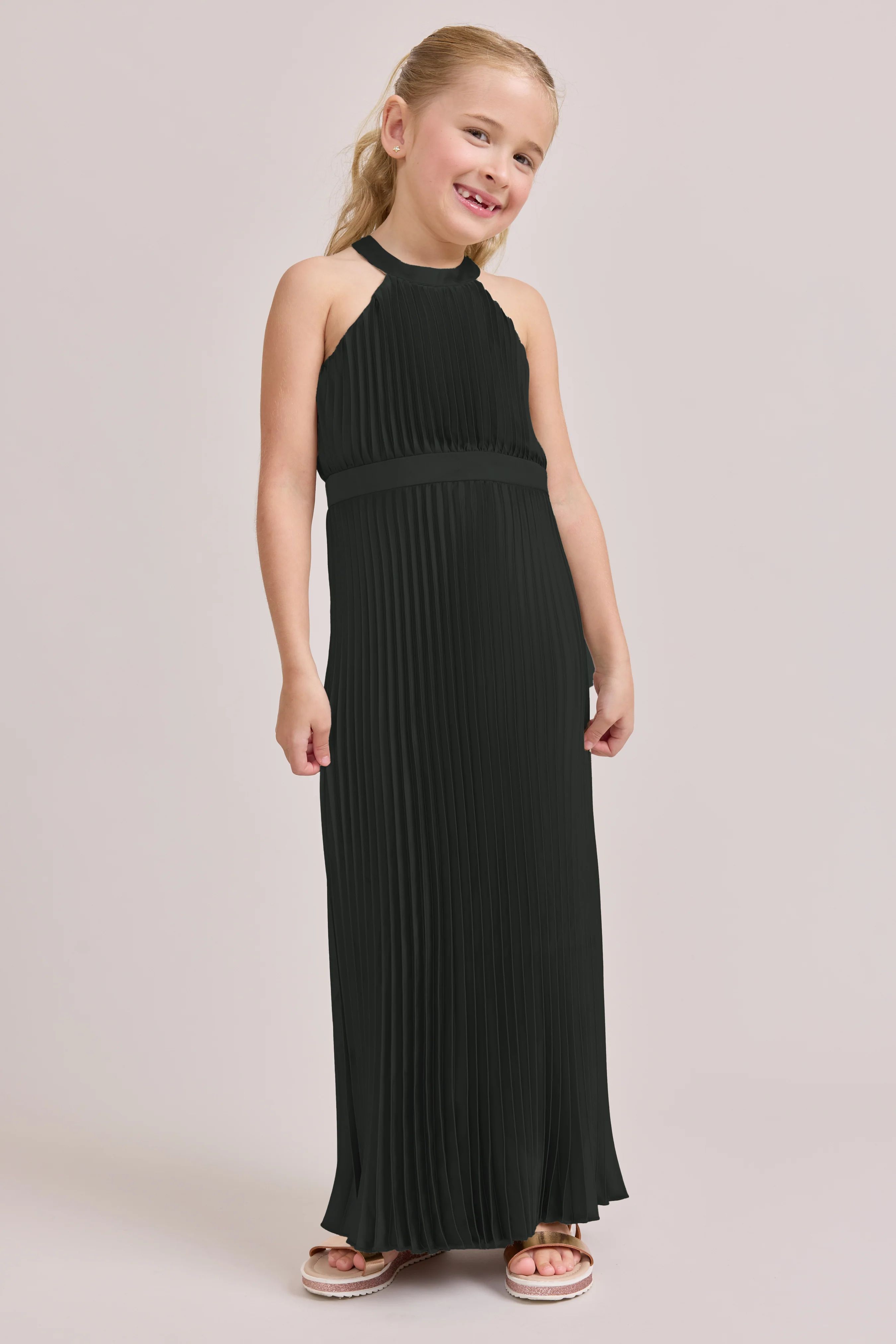 Kids Mazie Satin Pleated Dress | Made To Order - Image 56