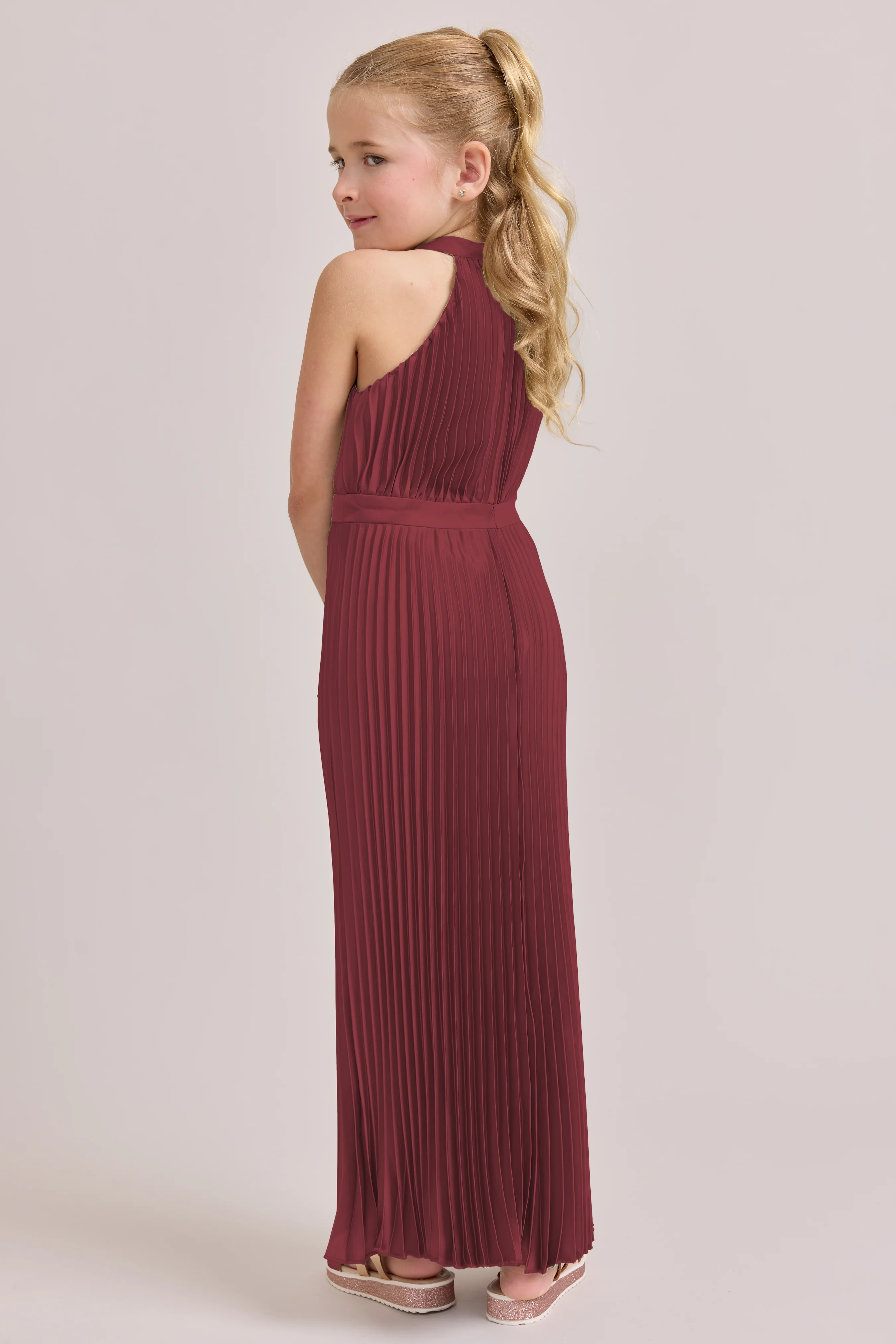 Kids Mazie Satin Pleated Dress | Made To Order - Image 61