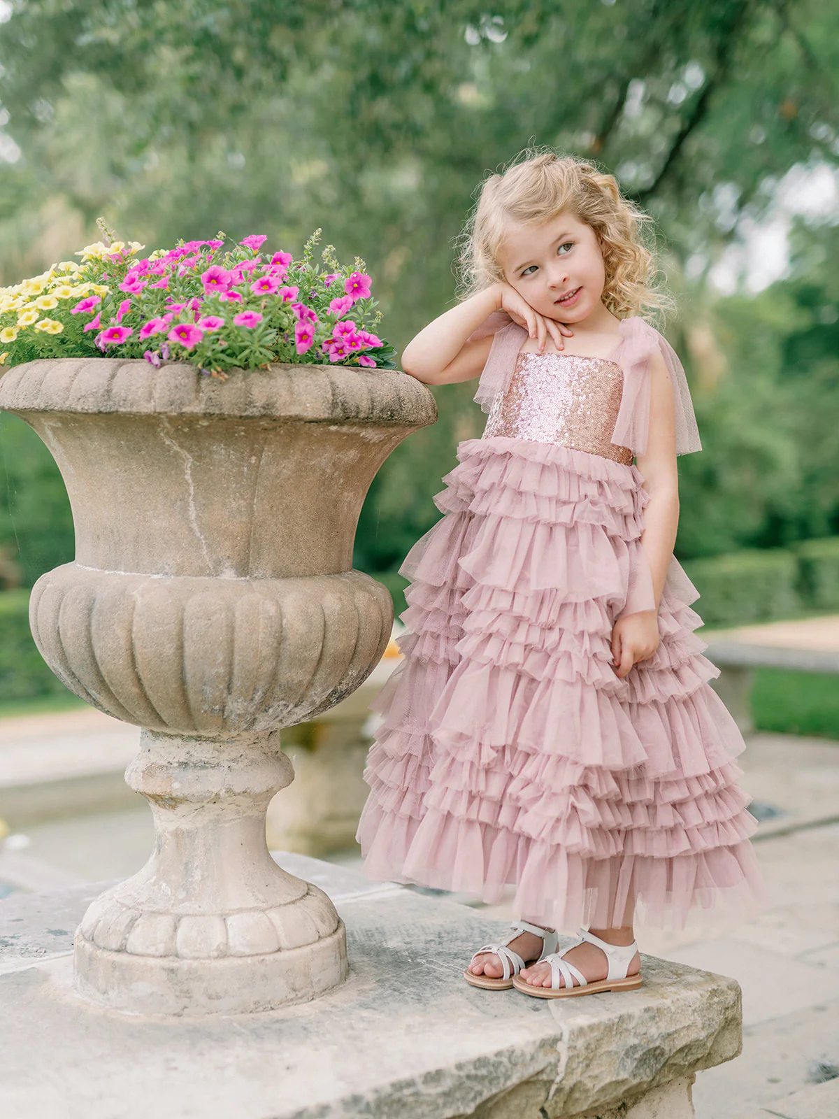 Kids Tallulah Sequin + Tulle Dress | Made To Order