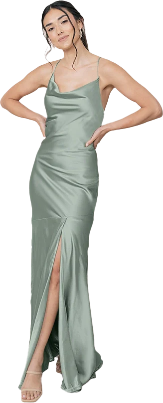 Kimora Satin Dress | Made To Order - Image 46