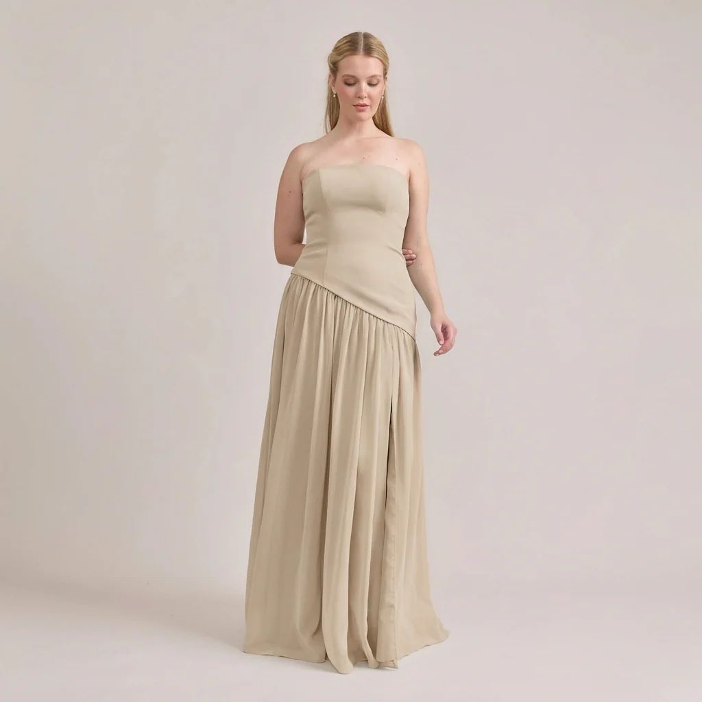 Lennox Crepe + Chiffon Dress | Made To Order - Image 61
