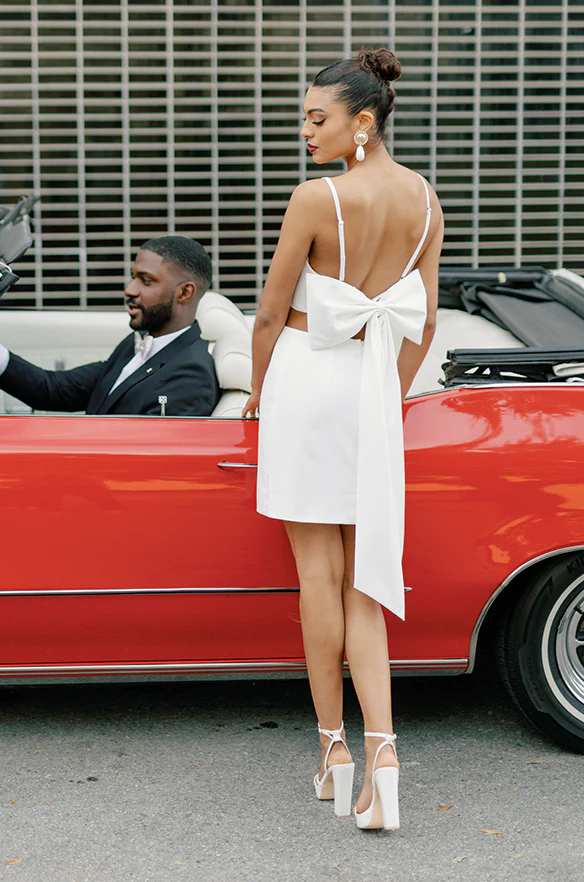 Lyla Crepe Mini Skirt | Ready To Ship - Image 2