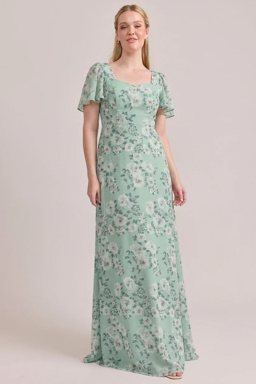 Madeline Convertible Chiffon Floral Print Dress | Made To Order - Image 59