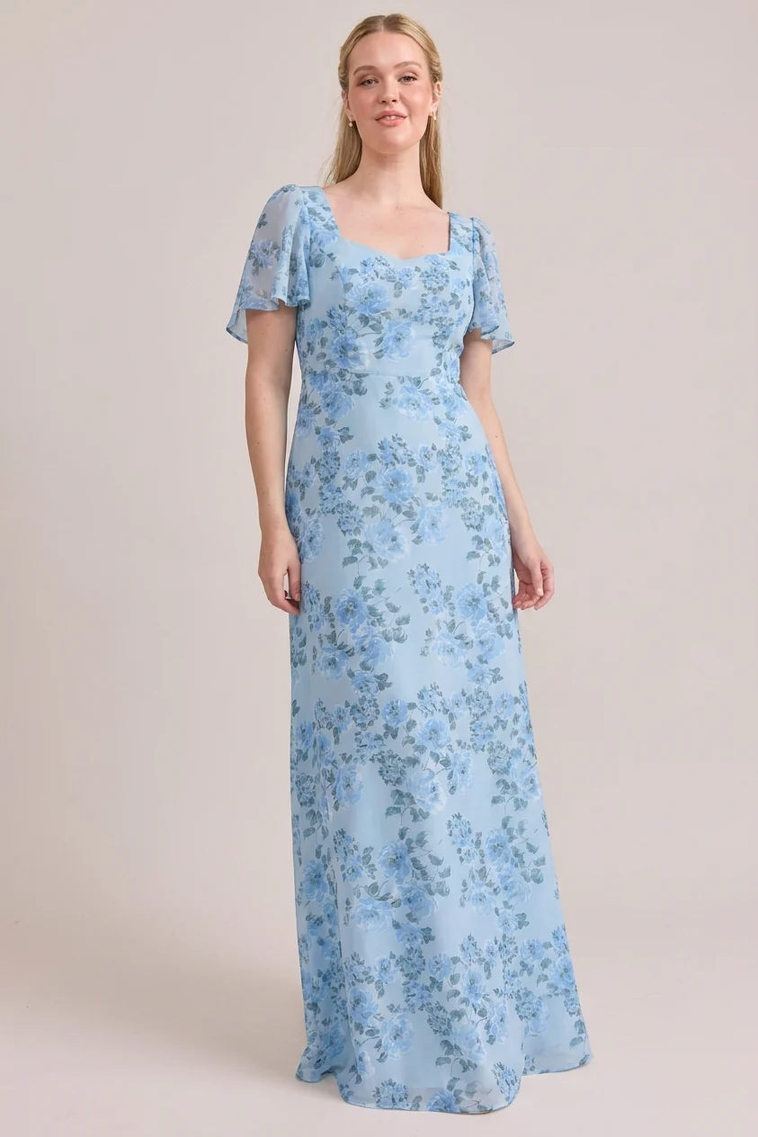 Madeline Convertible Chiffon Floral Print Dress | Made To Order - Image 60