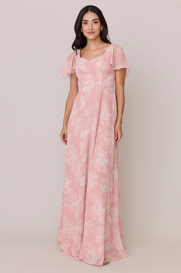 Madeline Convertible Chiffon Floral Print Dress | Made To Order - Image 9