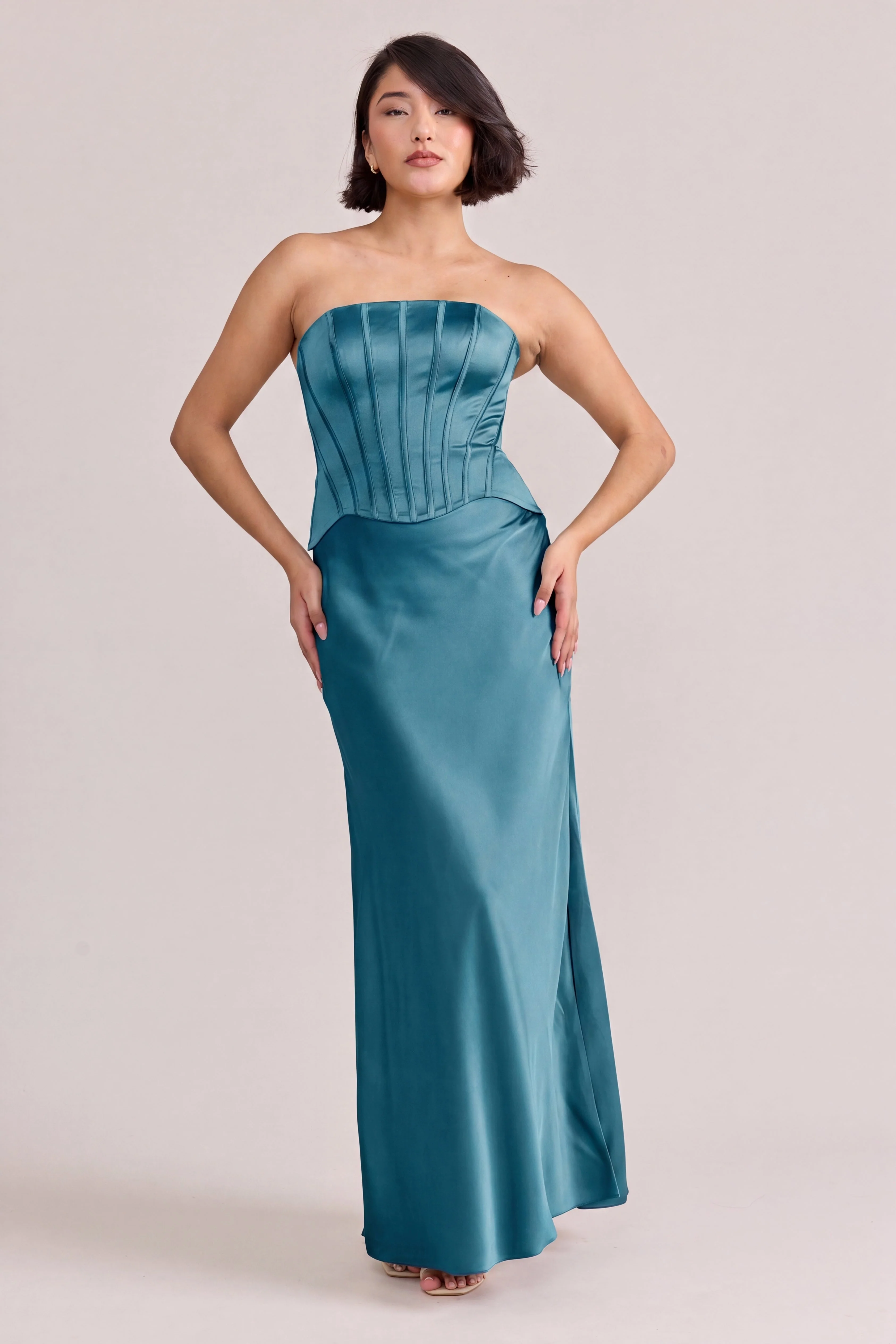 Marina Satin Dress | Made To Order - Image 173