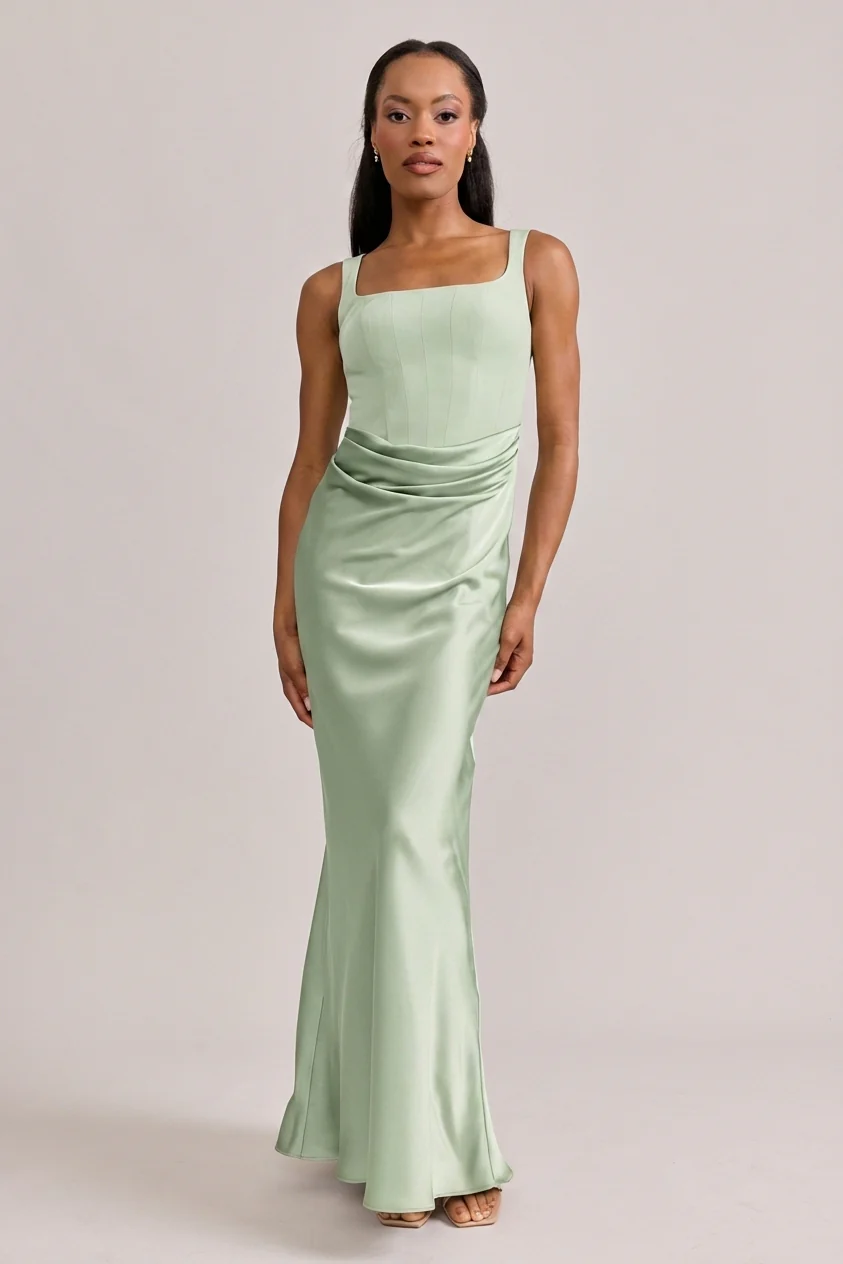 Marlowe Satin + Crepe Dress | Made To Order - Image 12