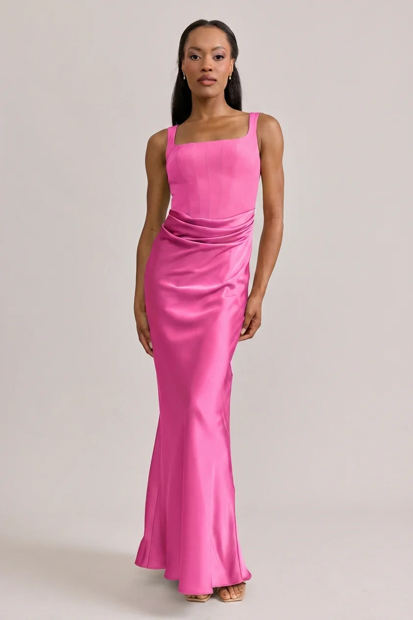 Marlowe Satin + Crepe Dress | Made To Order - Image 18
