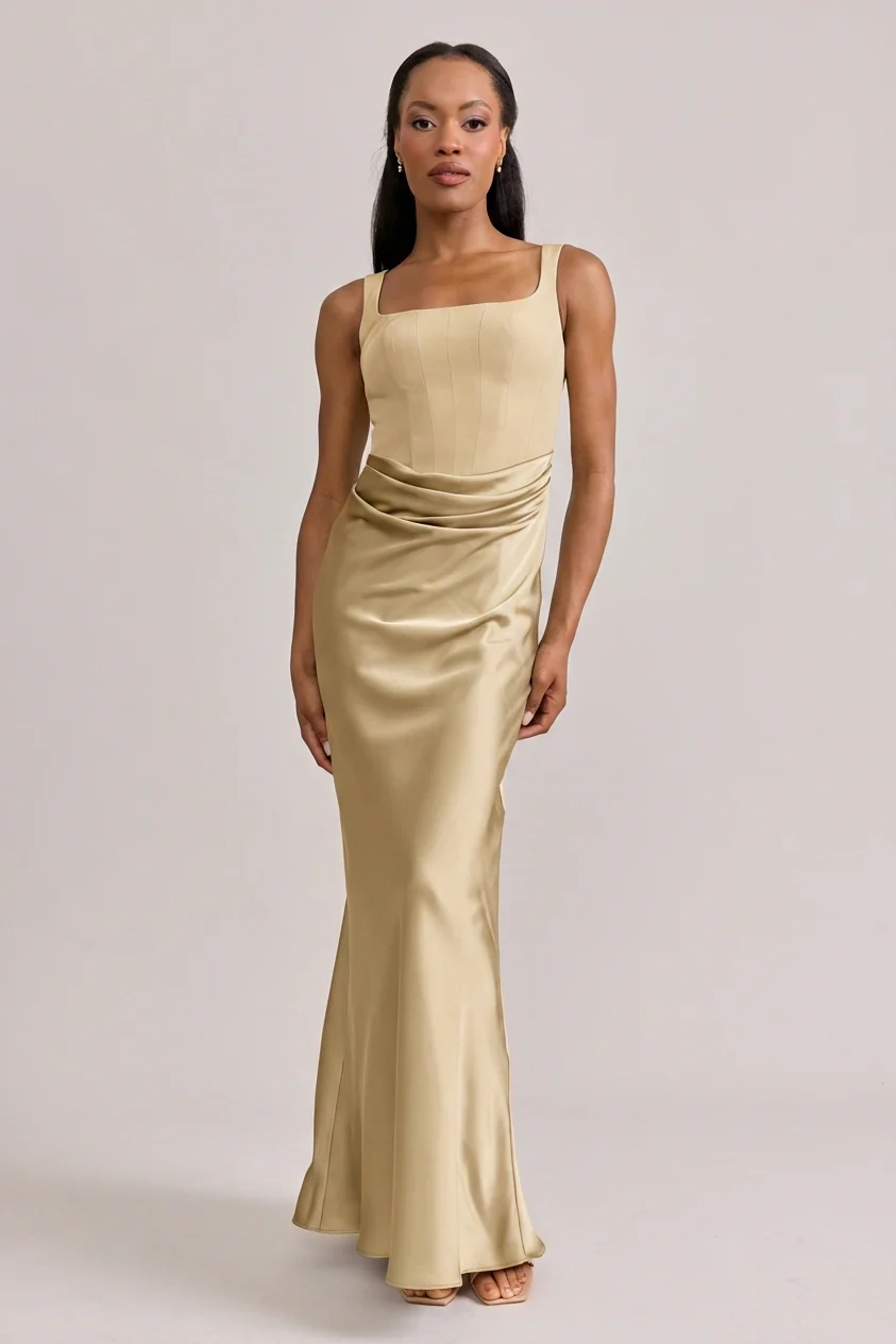 Marlowe Satin + Crepe Dress | Made To Order - Image 21