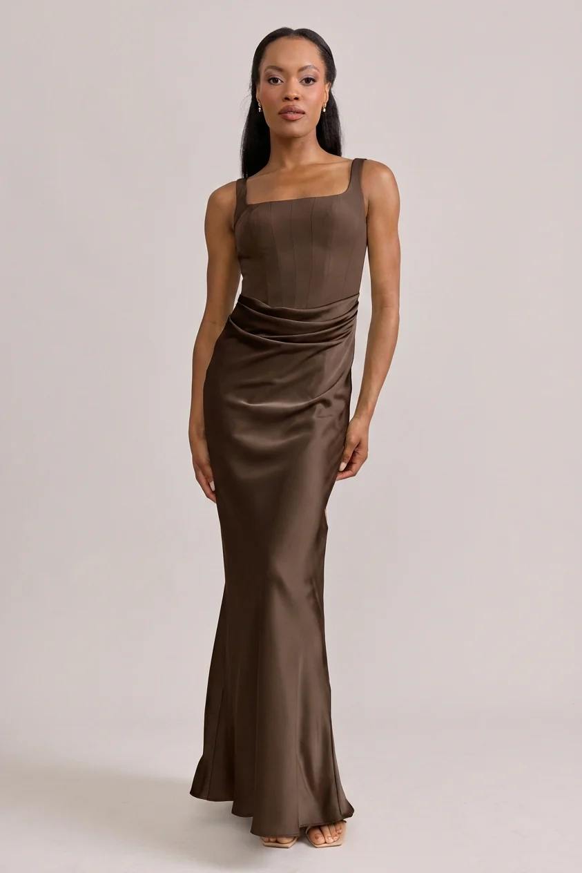 Marlowe Satin + Crepe Dress | Made To Order - Image 23