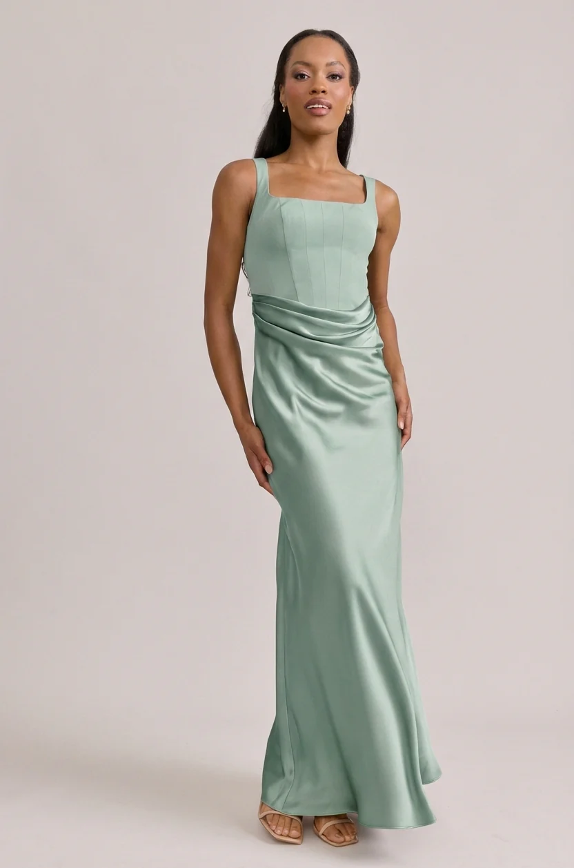 Marlowe Satin + Crepe Dress | Made To Order - Image 3