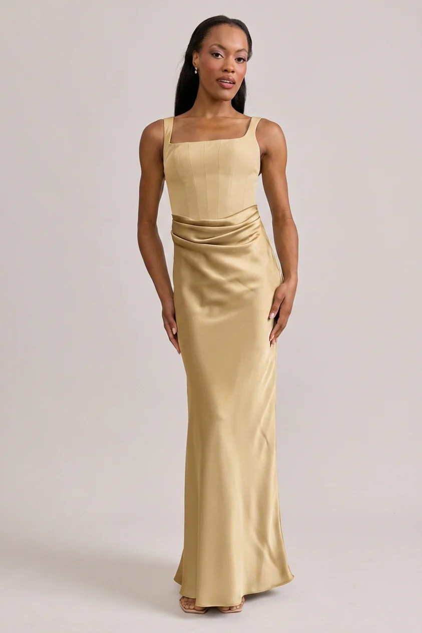 Marlowe Satin + Crepe Dress | Made To Order - Image 38