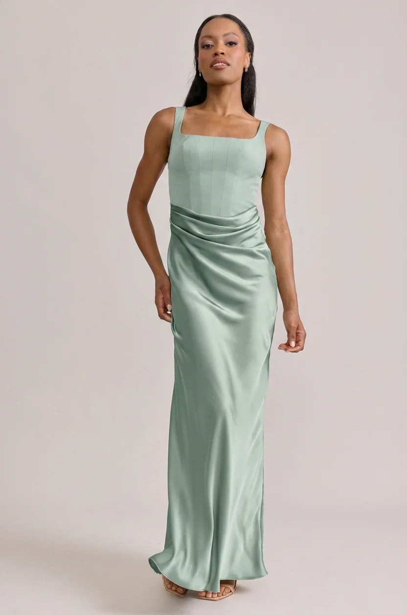 Marlowe Satin + Crepe Dress | Made To Order - Image 4