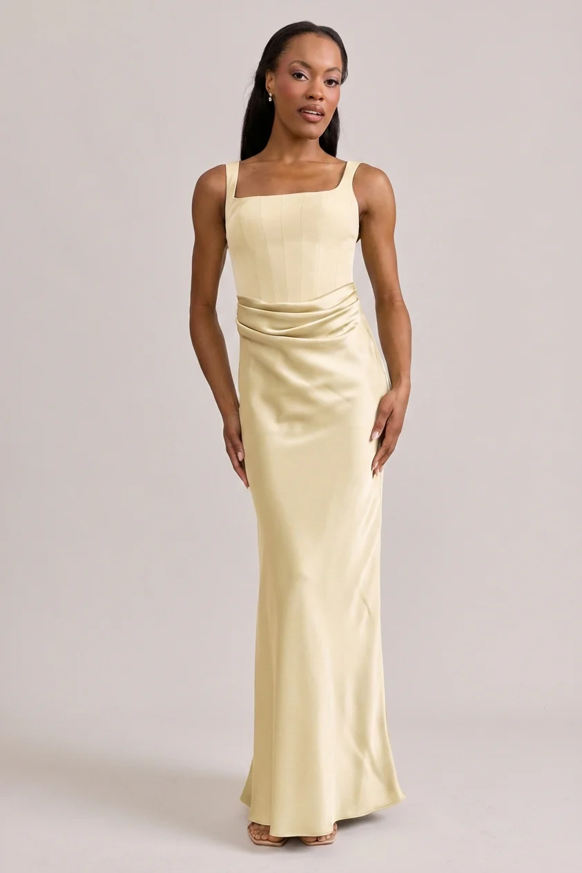 Marlowe Satin + Crepe Dress | Made To Order - Image 48